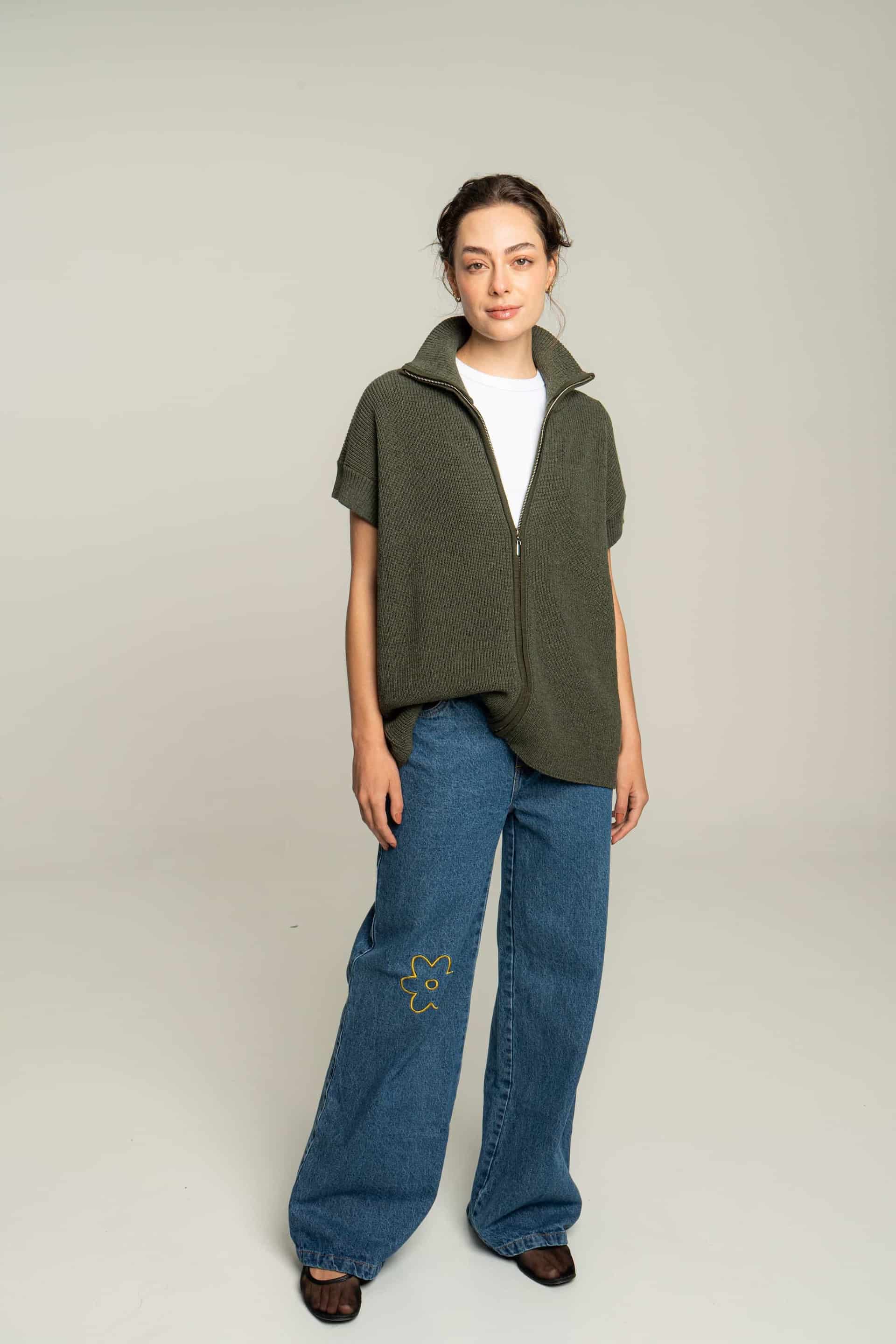 Chaleco zipper - verde - miniatura 2