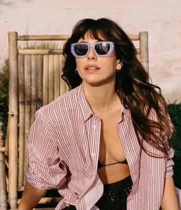 MATTE VIOLET MADALENA WITH CLASSICAL LENSES - miniatura 3