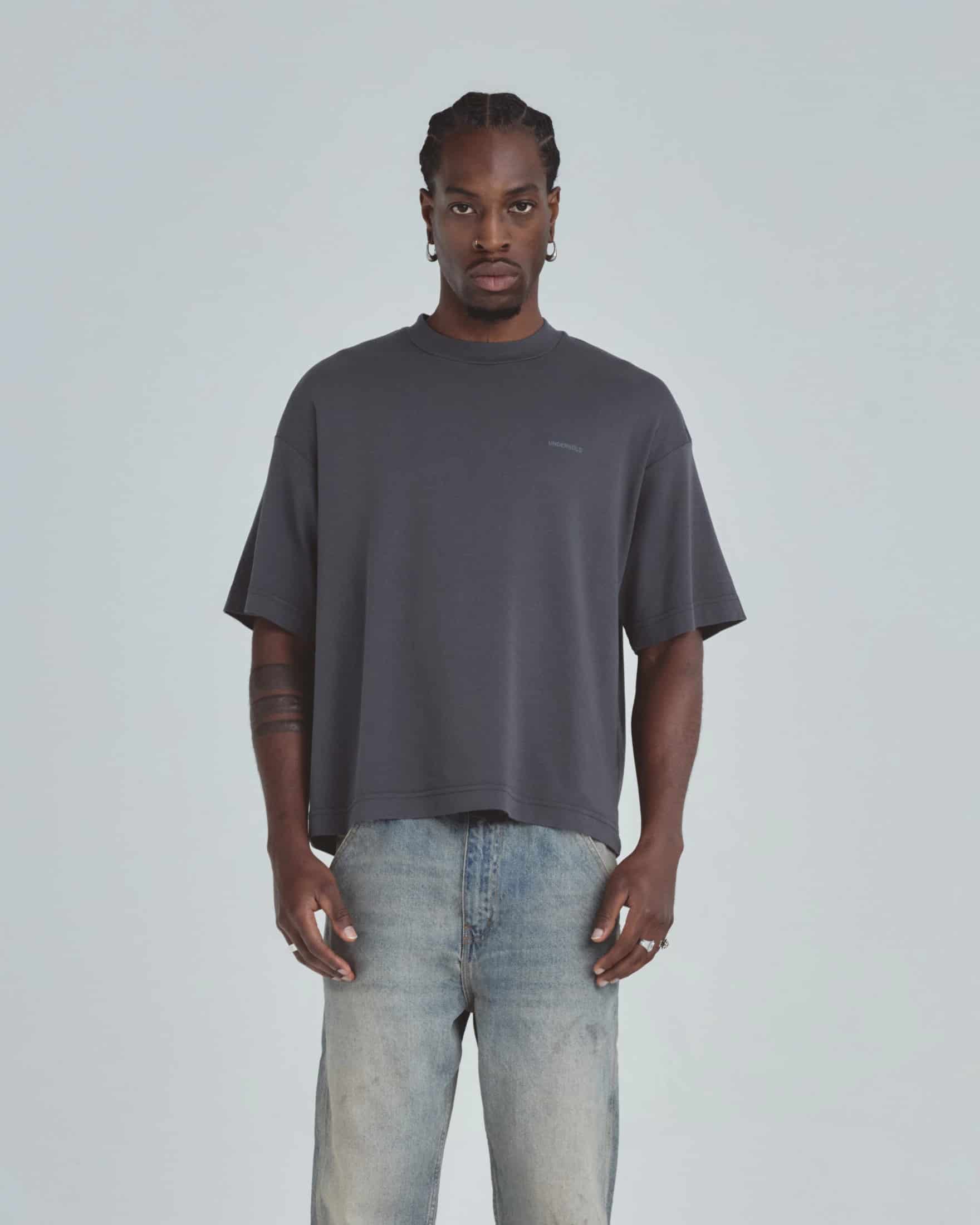 Line Basic Boxy Fit Tshirt Dark Gray - miniatura 2