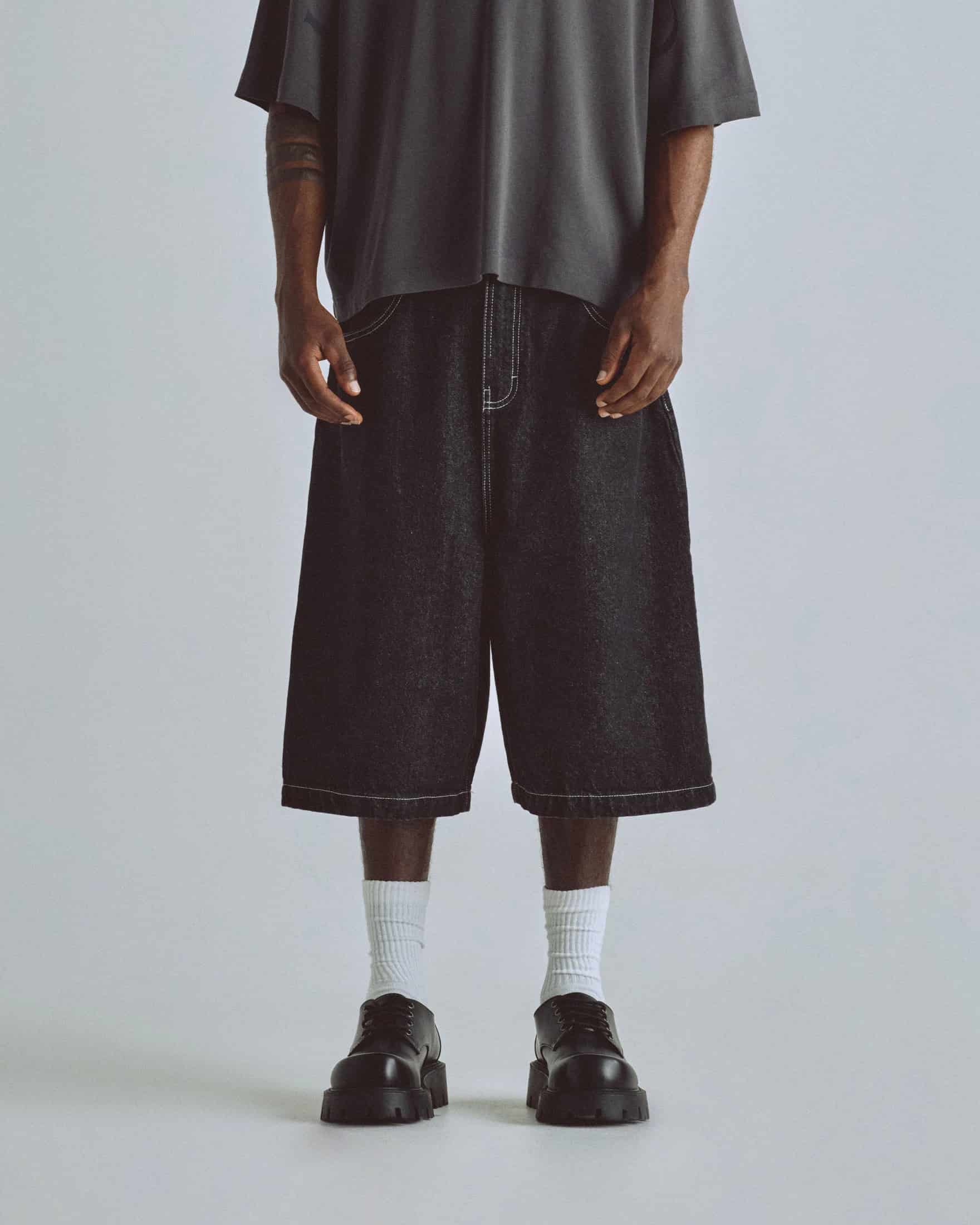 Basics UNDGLD Denim Jort Black - miniatura 5