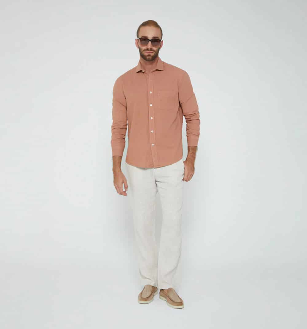 Camisa para hombre de lino - miniatura 60