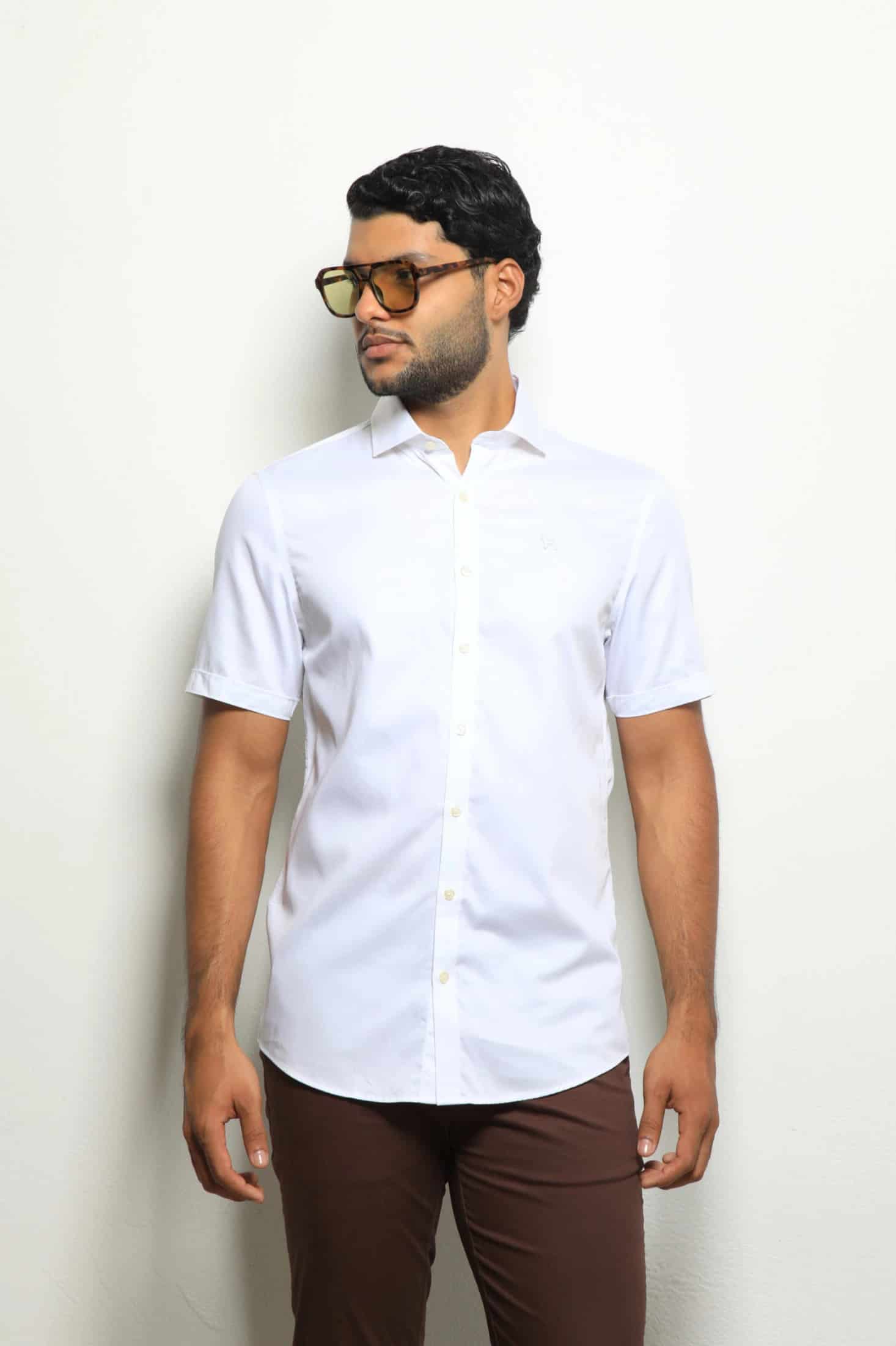 Camisa Manga Corta Blanco/Satin - miniatura 5