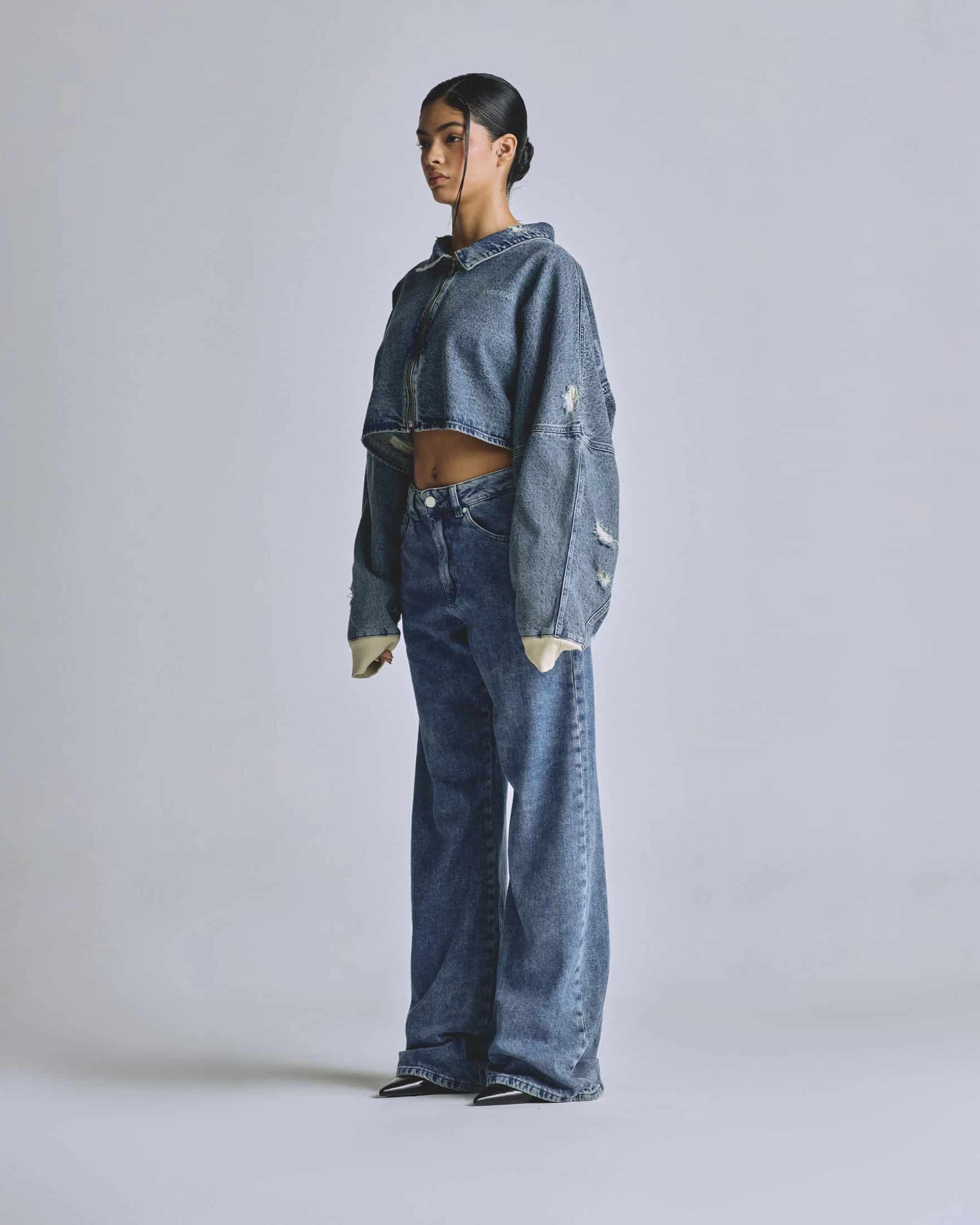 W Basics UNGD Wide Jean Washed Blue - miniatura 5