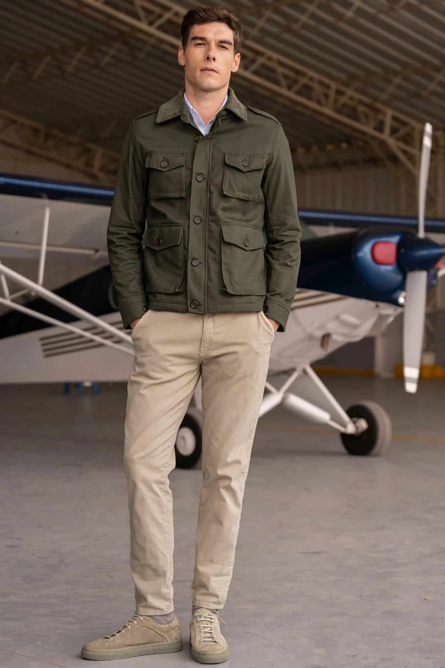 Chaqueta Atlas Hombre Verde Militar - miniatura 2