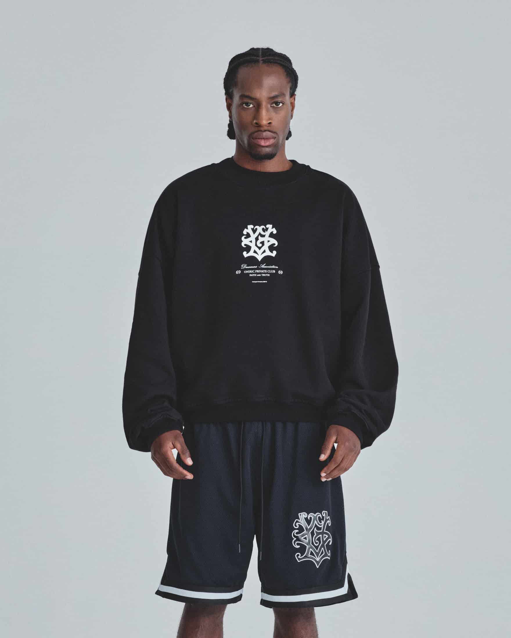 Line UG Monogram Boxy Fit Crewneck Black - miniatura 2
