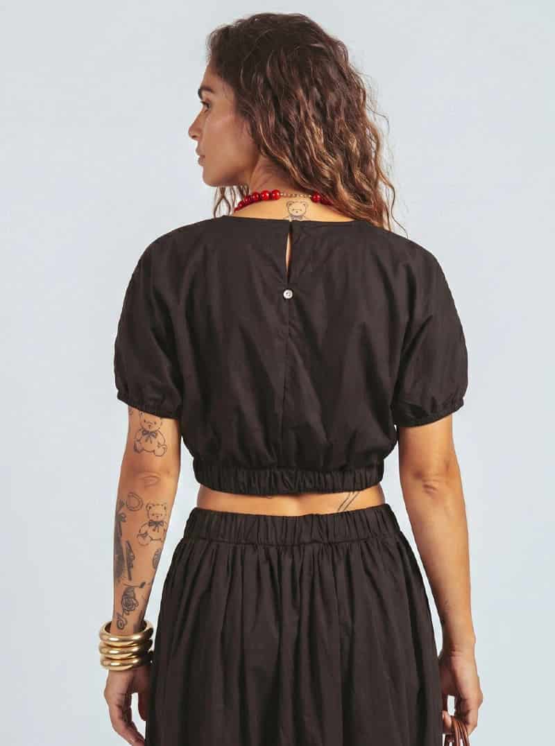 BLUSA GLOBO NEGRA - miniatura 3