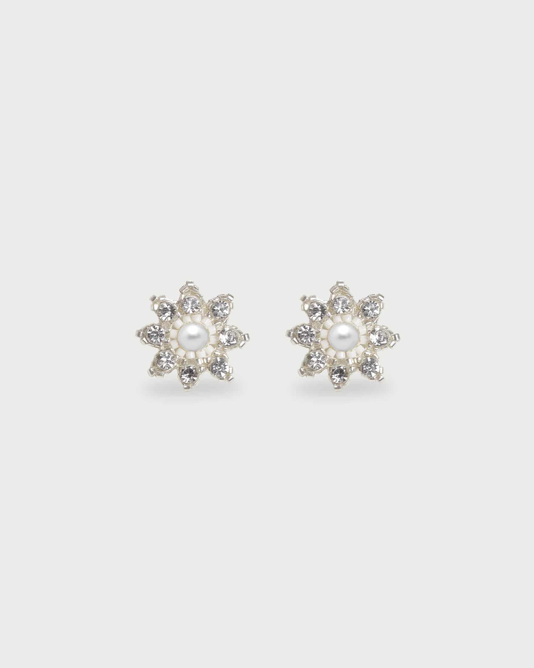 Aretes Tejidos Flor Mini - miniatura 2
