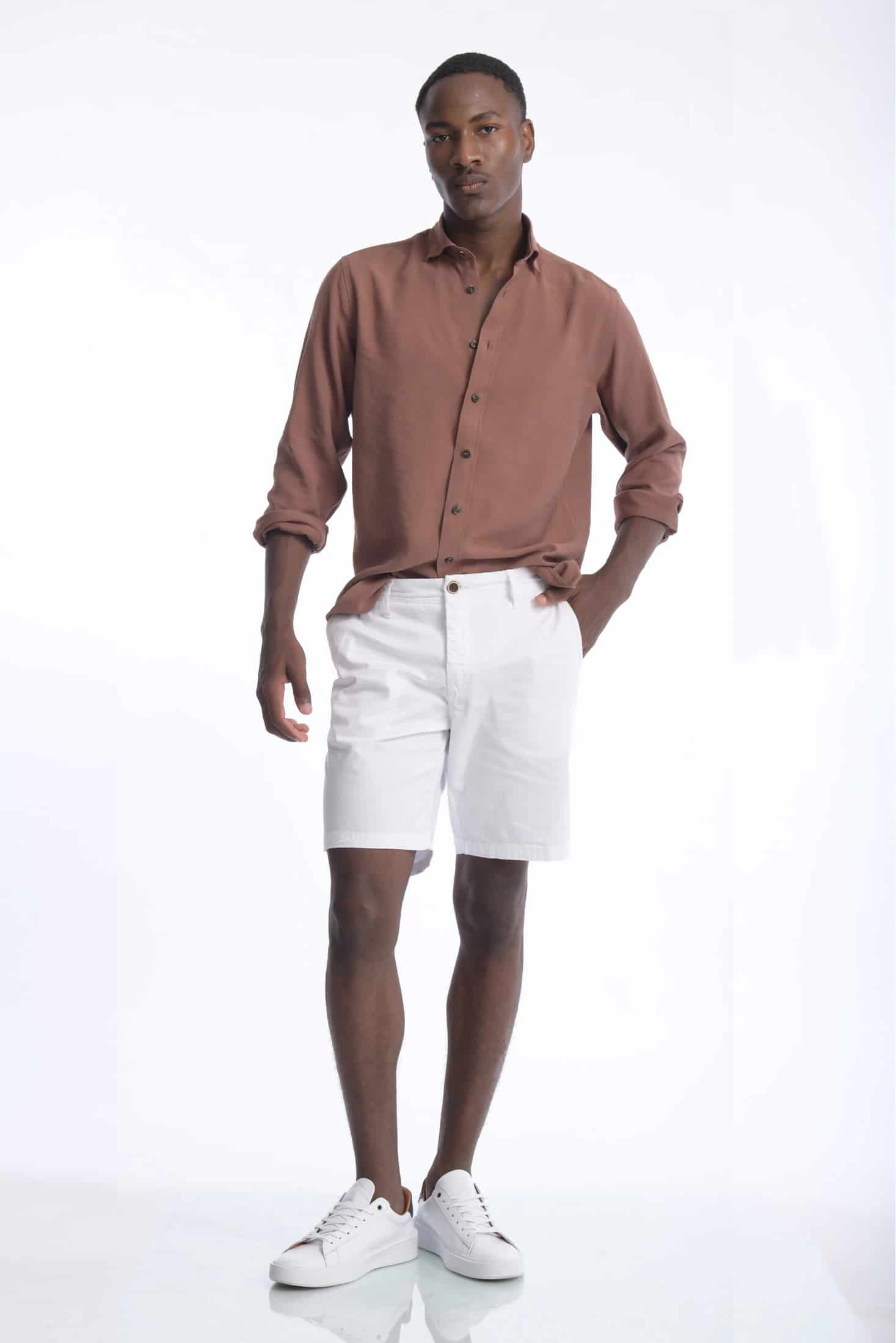 Bermuda Chino Dril Blanco - miniatura 1