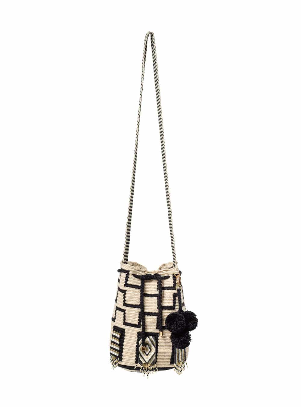 Medium Mochila Wayuu Capunia Black - miniatura 1