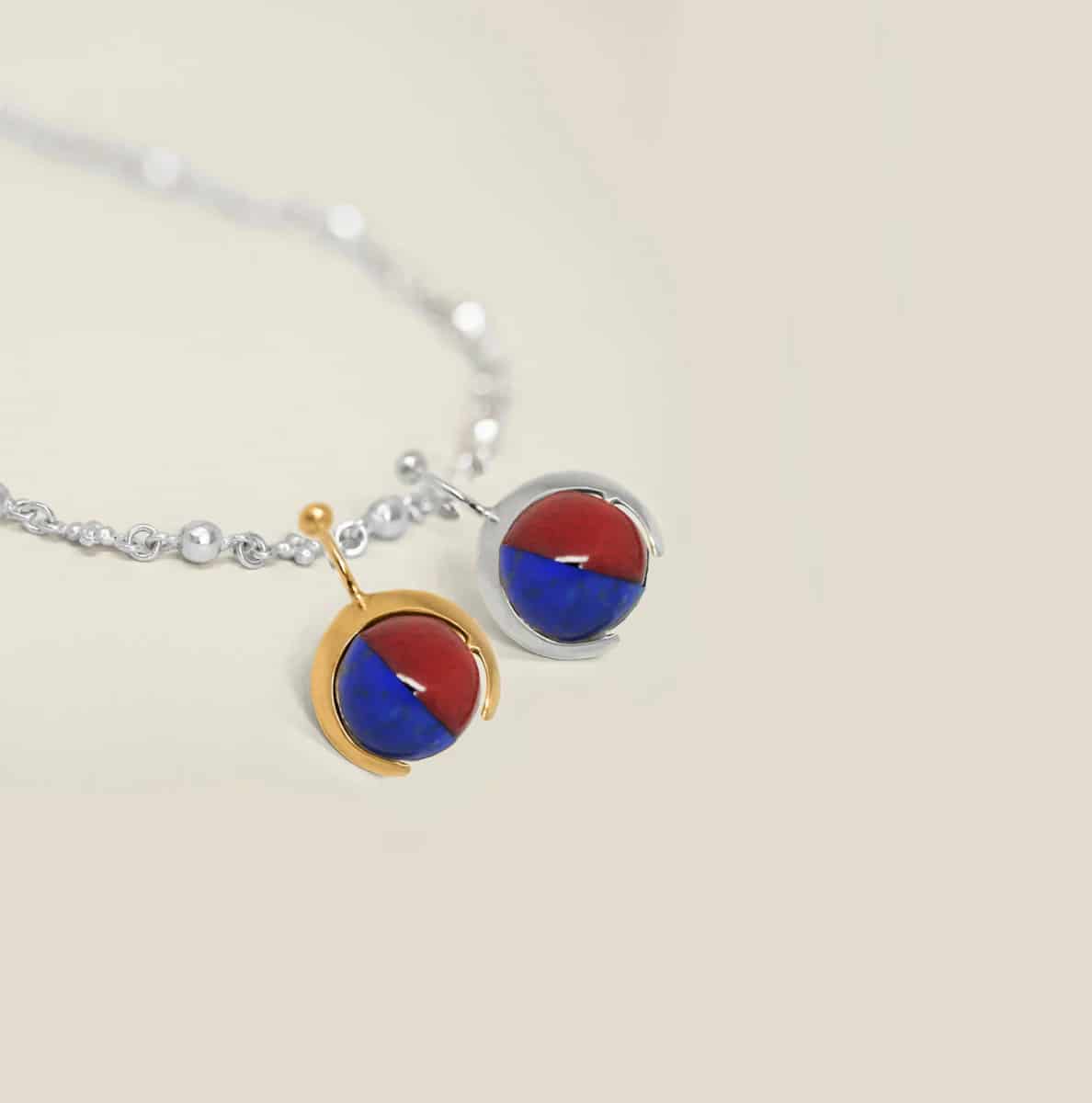 Moon Shadow Pendant Lapis Cornalina - miniatura 1