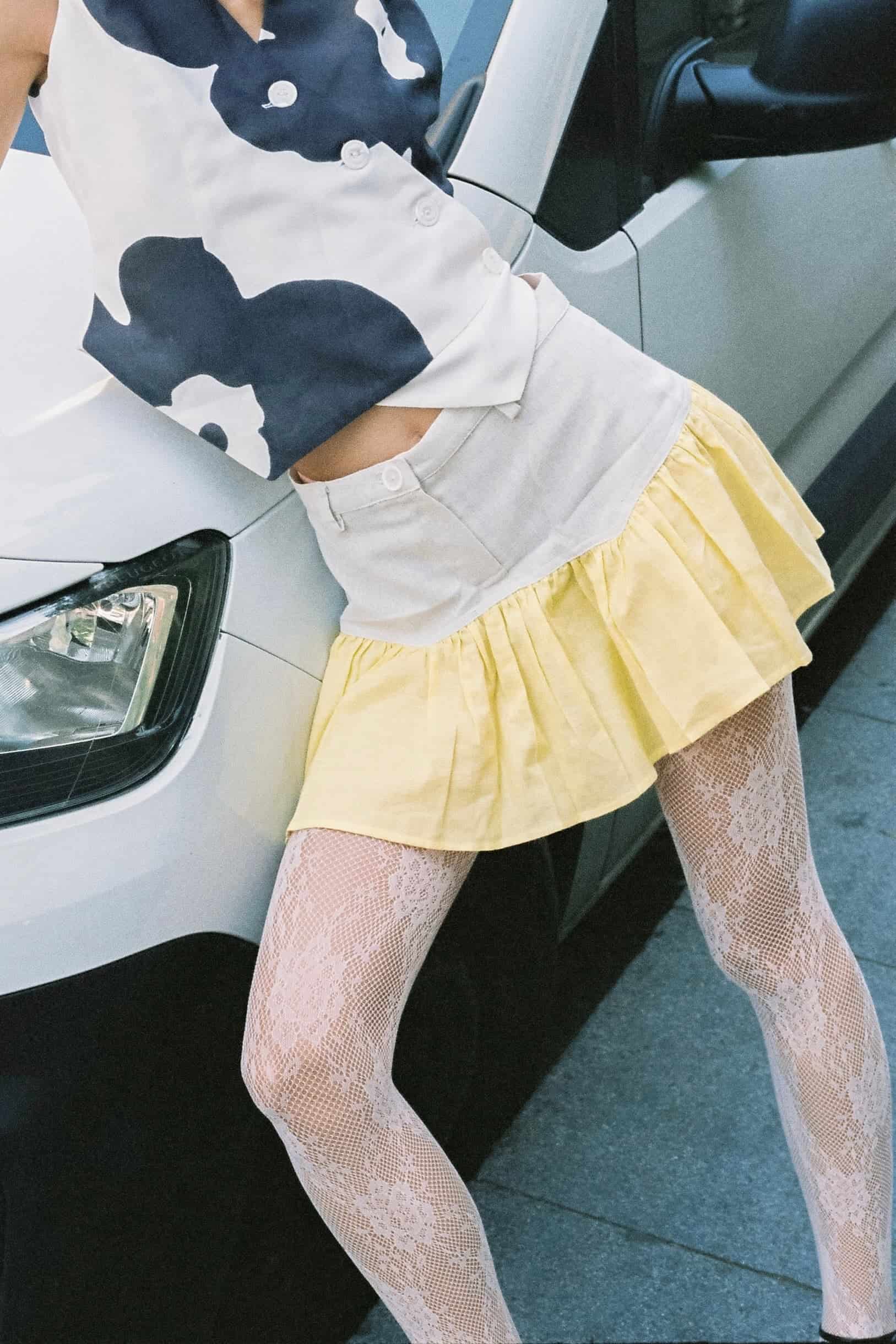 SAND STRIPE MINI SKIRT (SUNNY) - miniatura 2