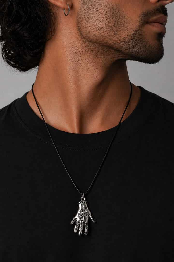 Collar cuerda mano quiromancia - miniatura 1