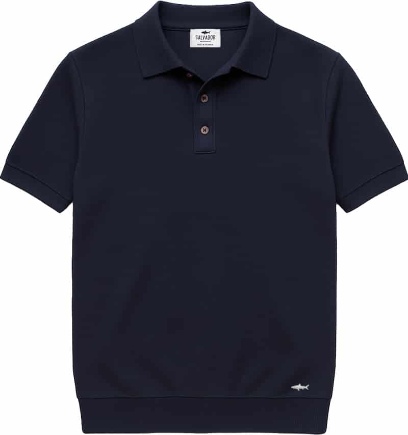 POLO DE PUNTO BOTONES AZUL OSCURA - miniatura 1