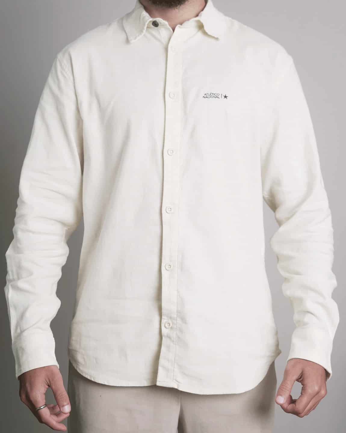 CAMISA LINO MANGA LARGA CRUDA HOMBRE - miniatura 1