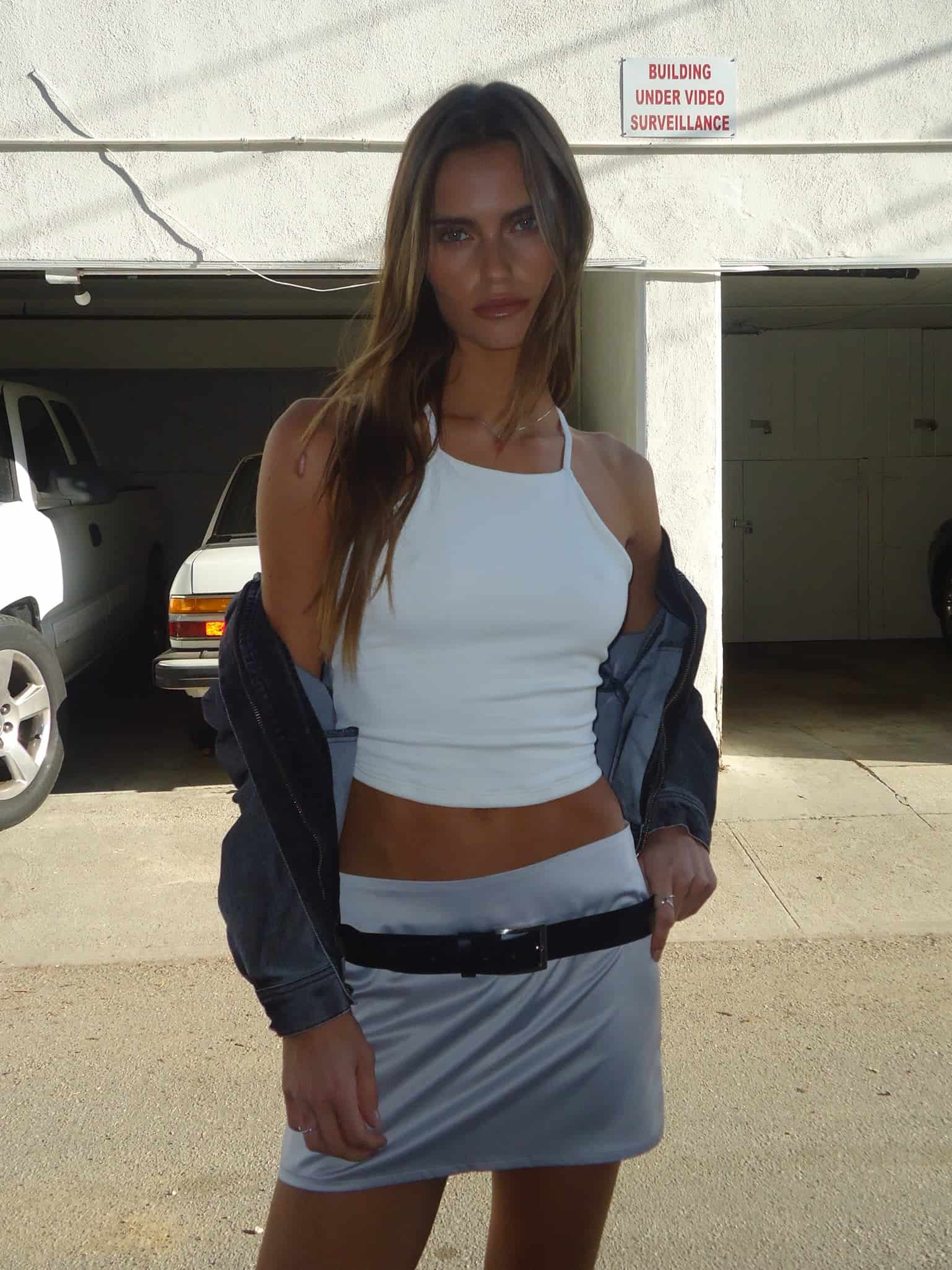 CROSS BACK MIDI TOP - SOFT WHITE - miniatura 3