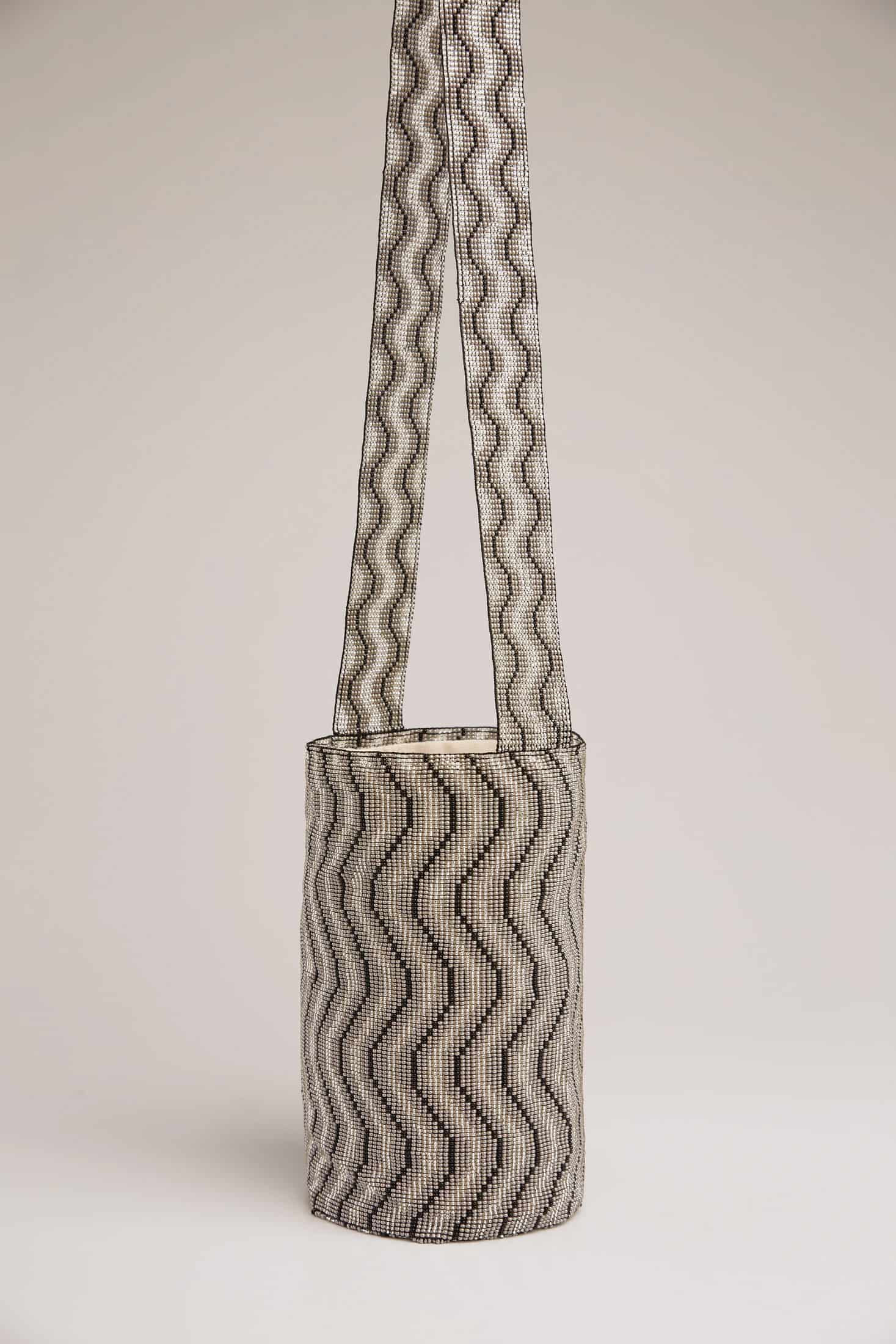 Happiness Comes in Waves Bag - Silver/Black - miniatura 1