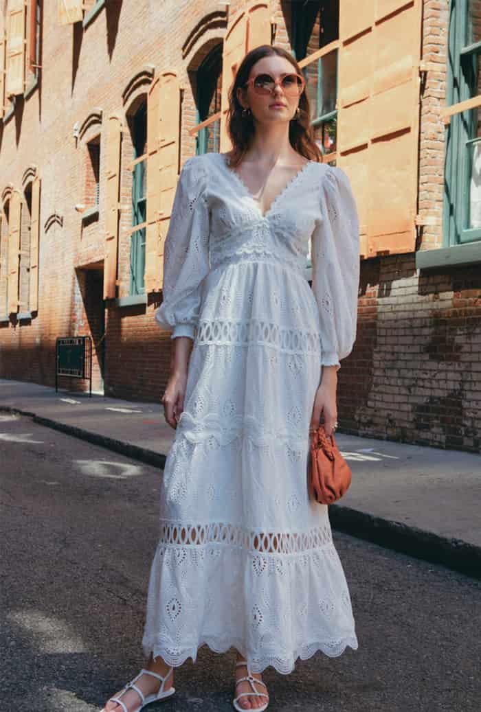 AMARANTA MAXI DRESS WHITE - miniatura 4