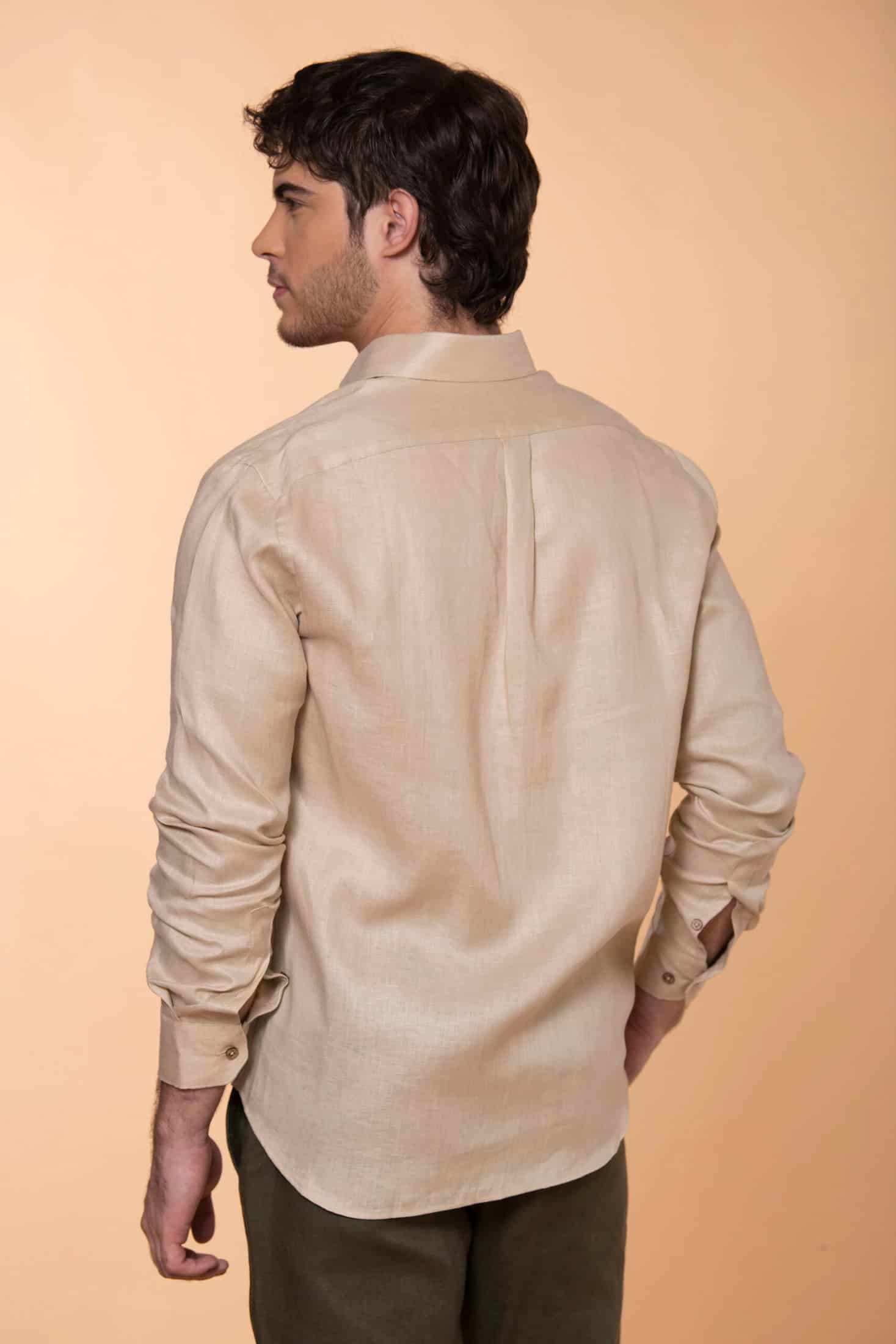 Camisa Sirocco Lino Beige - miniatura 2