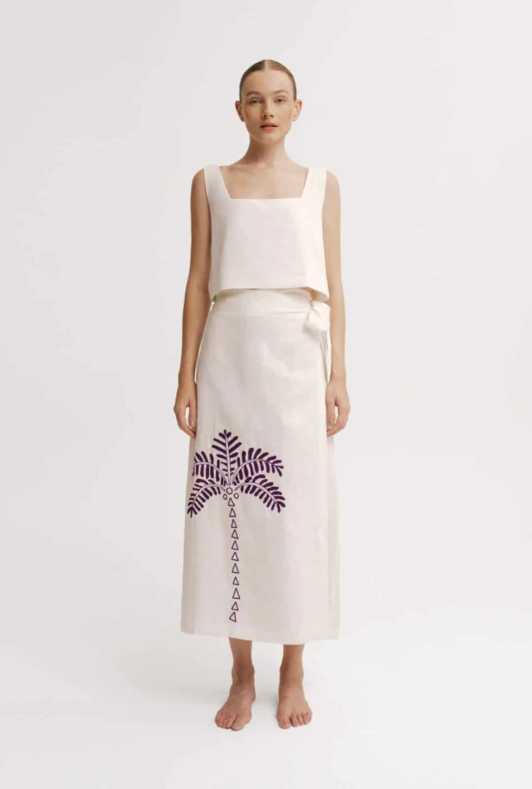 Crop Top Mujer Connie & Falda Mujer Samira Malva Set Mujer - miniatura 1