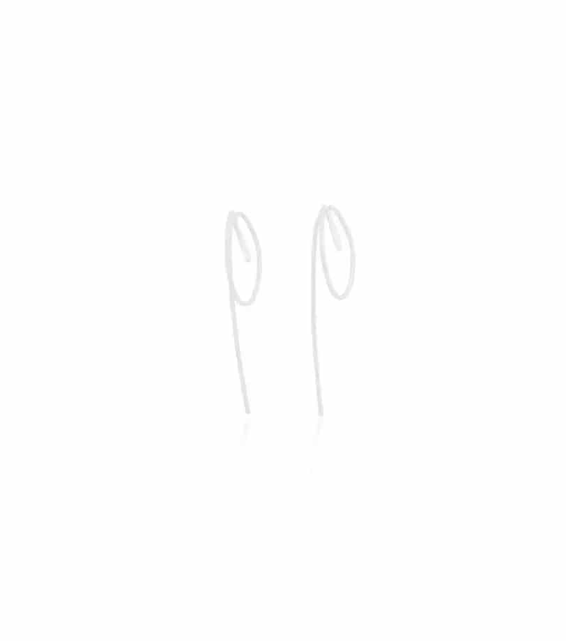 Aretes Brisa Cortos Plata - miniatura 2