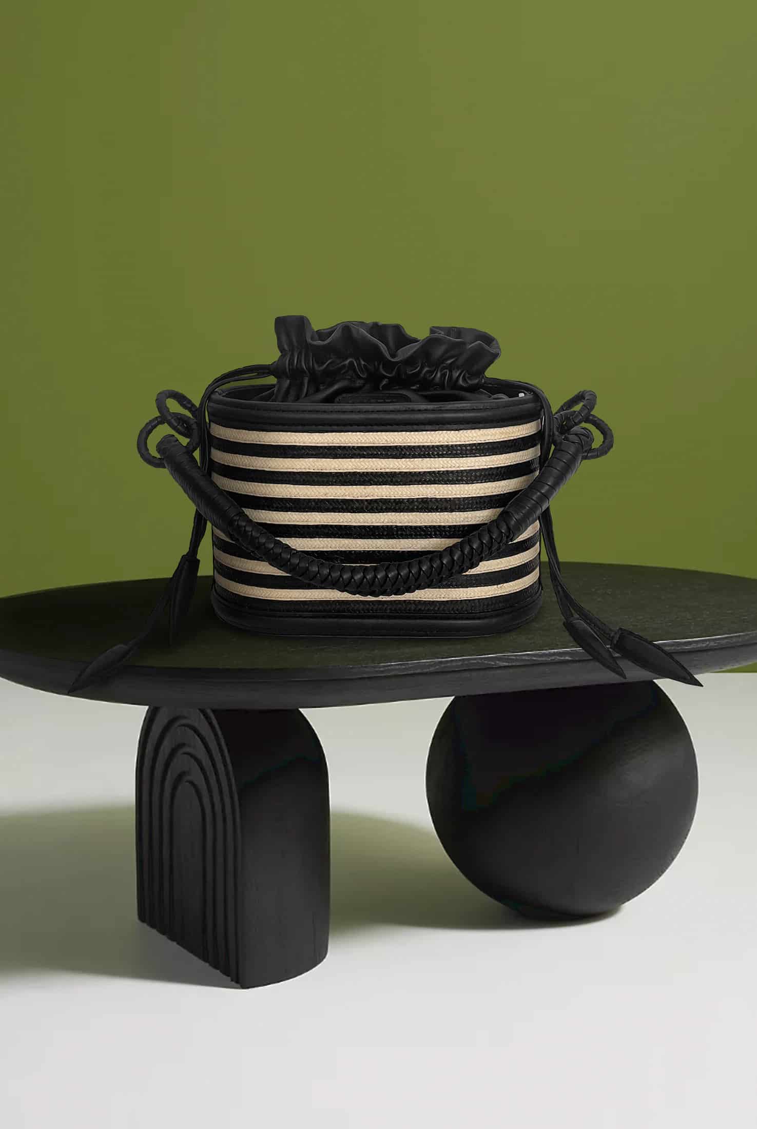 Caña Basket Bucket Bag, Stripes. - miniatura 2