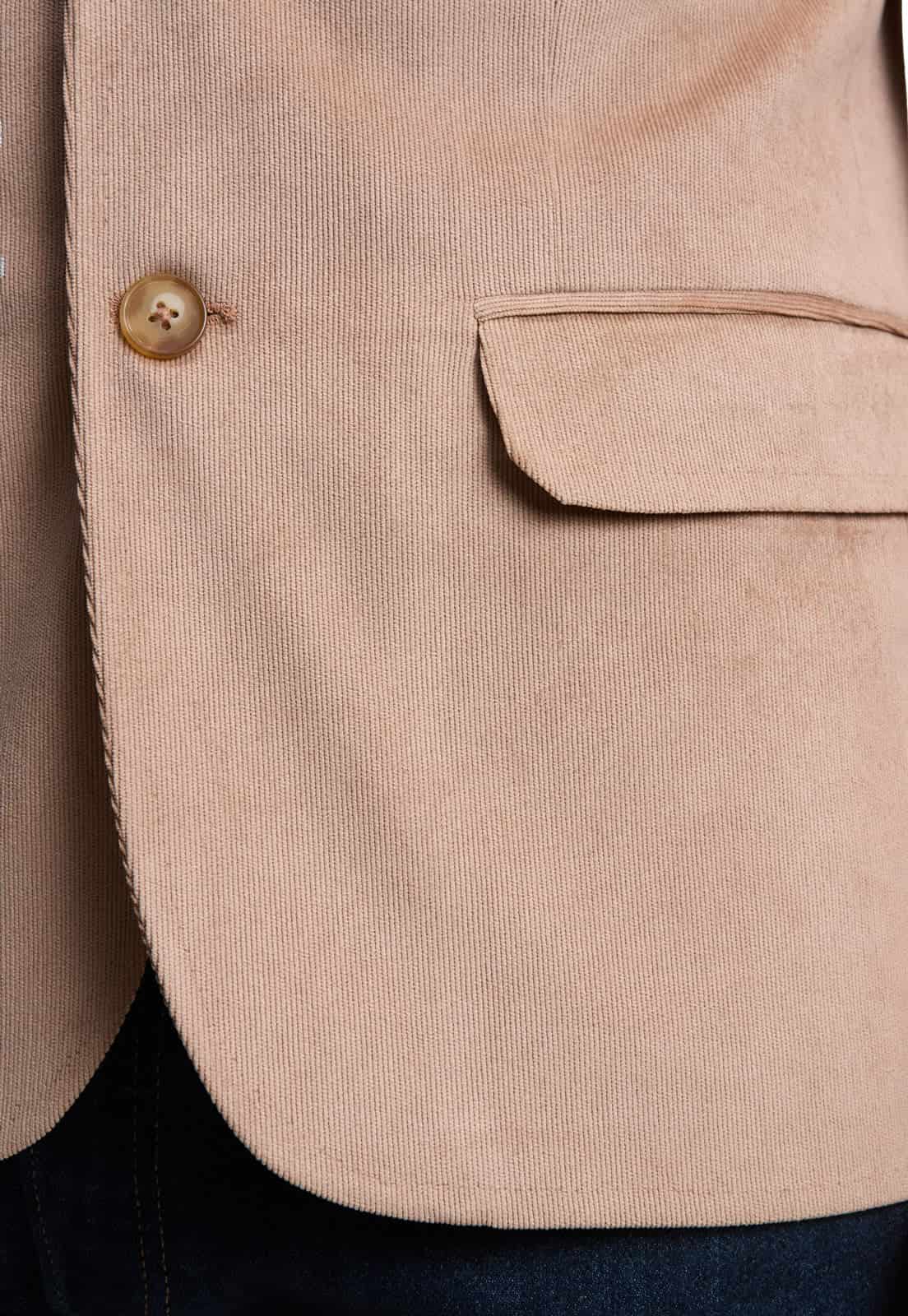 Blazer en pana beige - miniatura 6