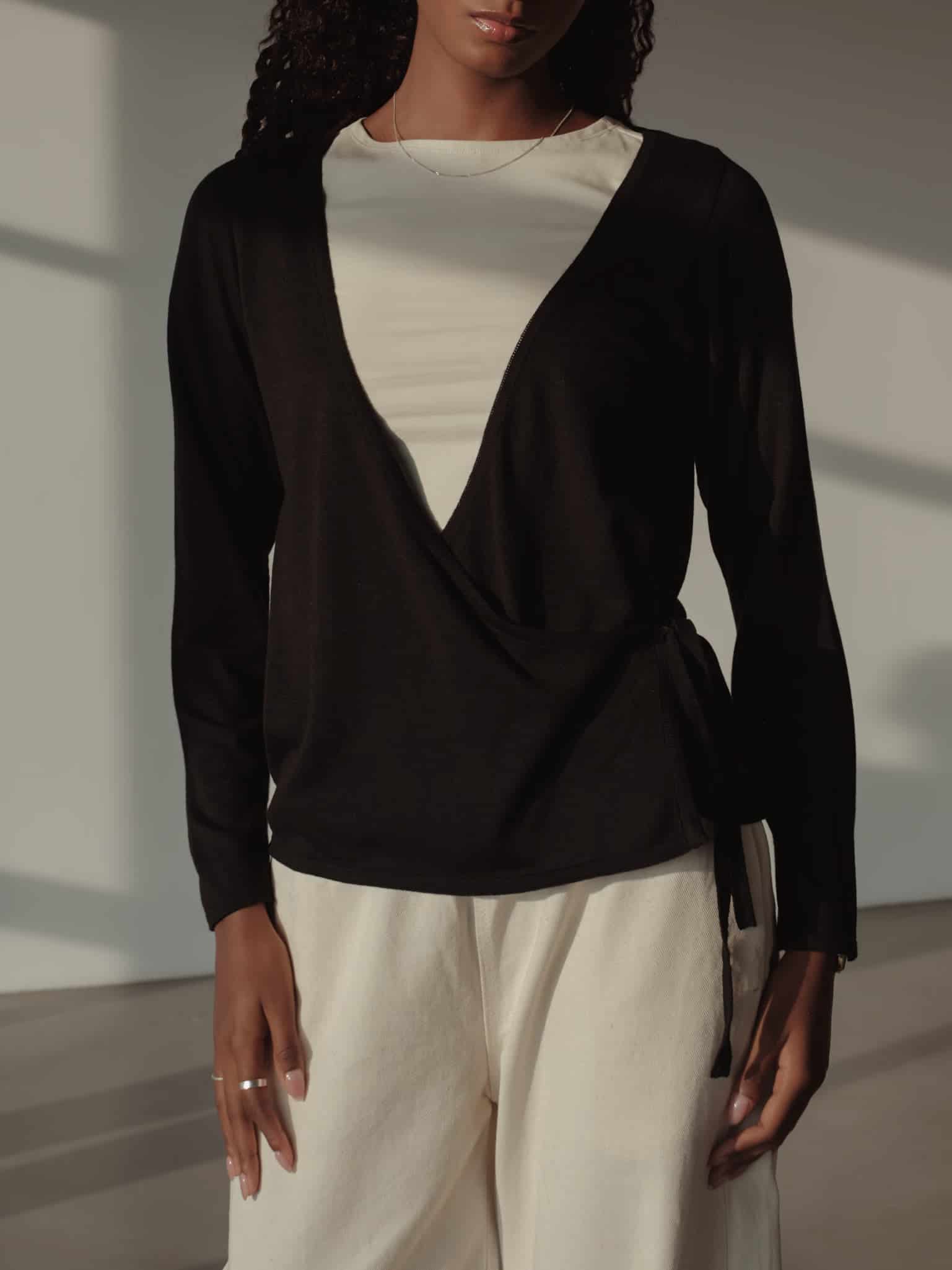 KNIT & KNOT CARDIGAN - BLACK - miniatura 3