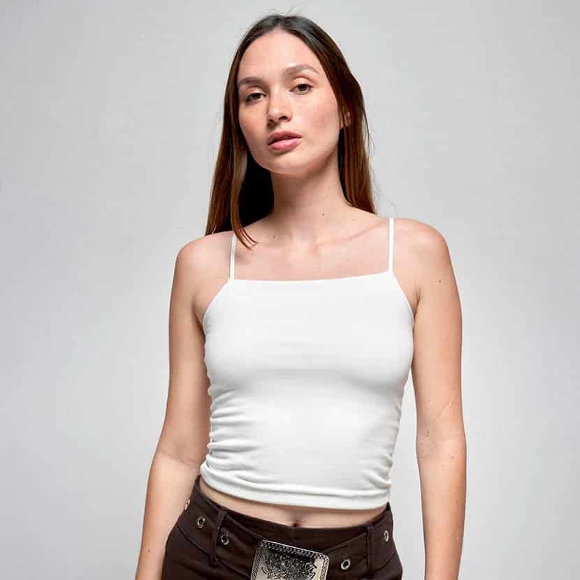 NEOMI WHITE BASIC TOP - miniatura 14