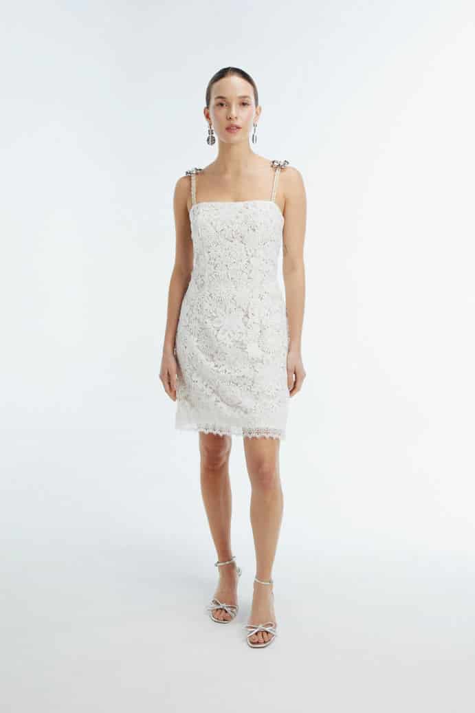 BISCAYNE MINI DRESS WHITE - miniatura 1