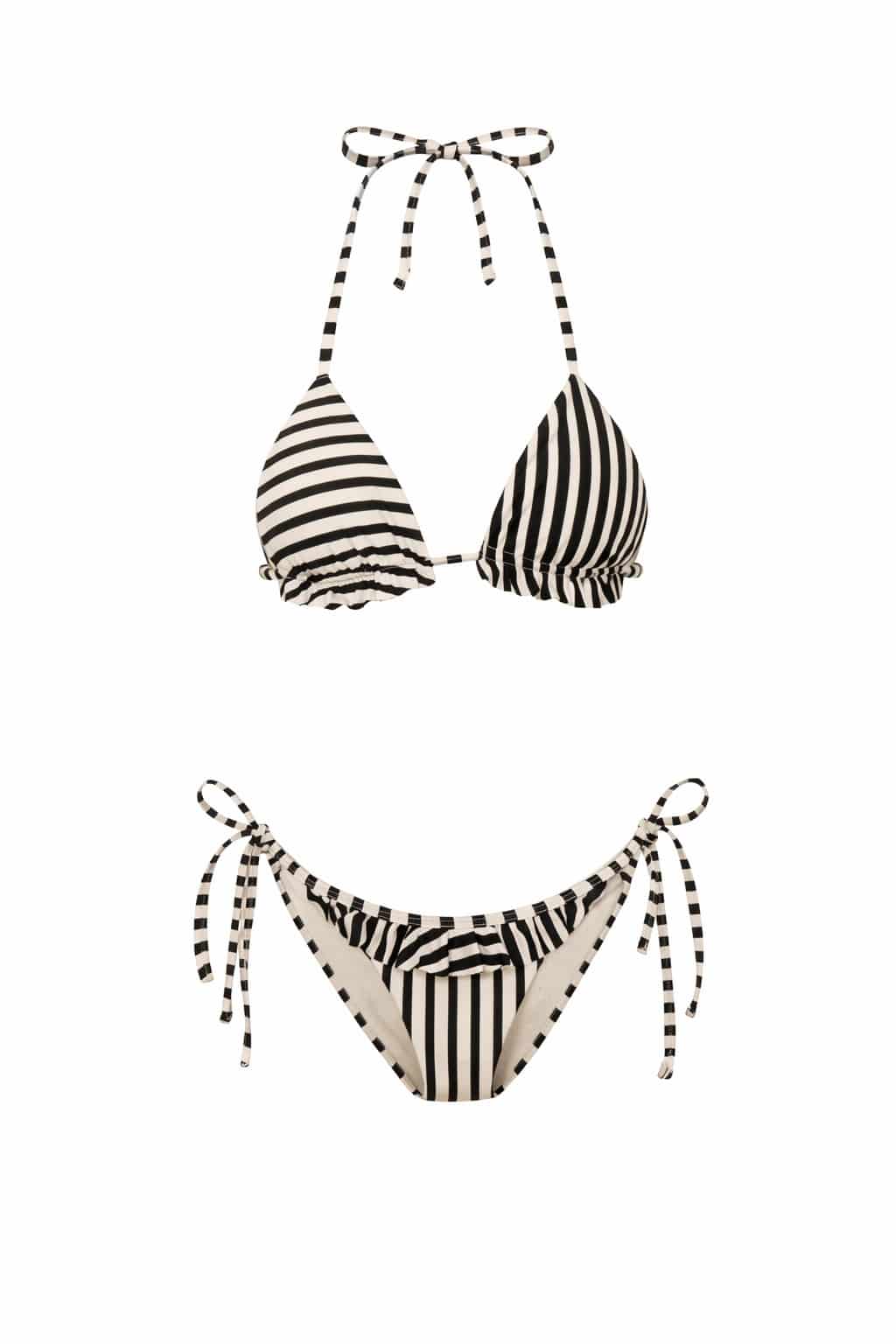 AISHA BIKINI BOTTOM - BLACK/IVORY - miniatura 5