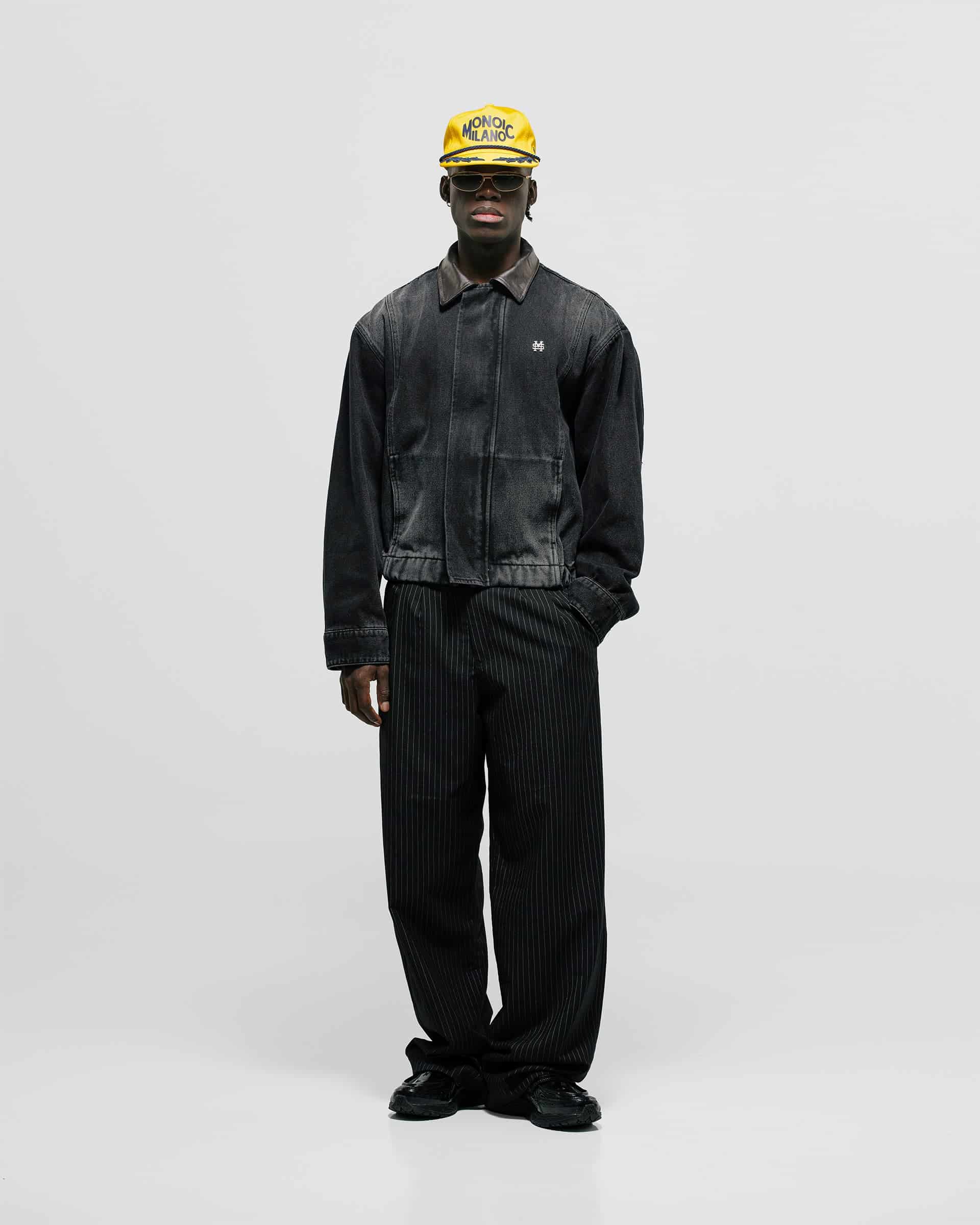 Aviator Denim Jacket - Negro Desgastado - miniatura 3