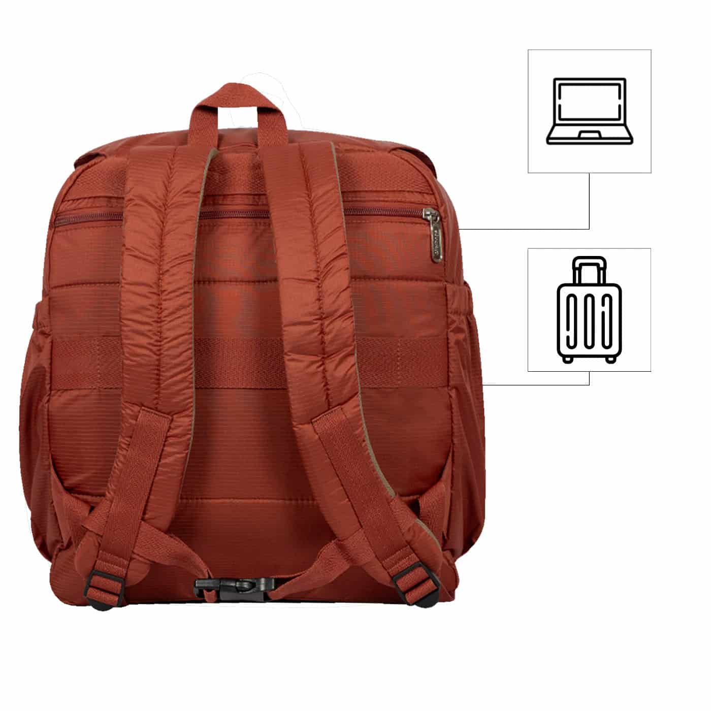Morral Cabina Tapa Citybags Rojo Carmin - miniatura 4