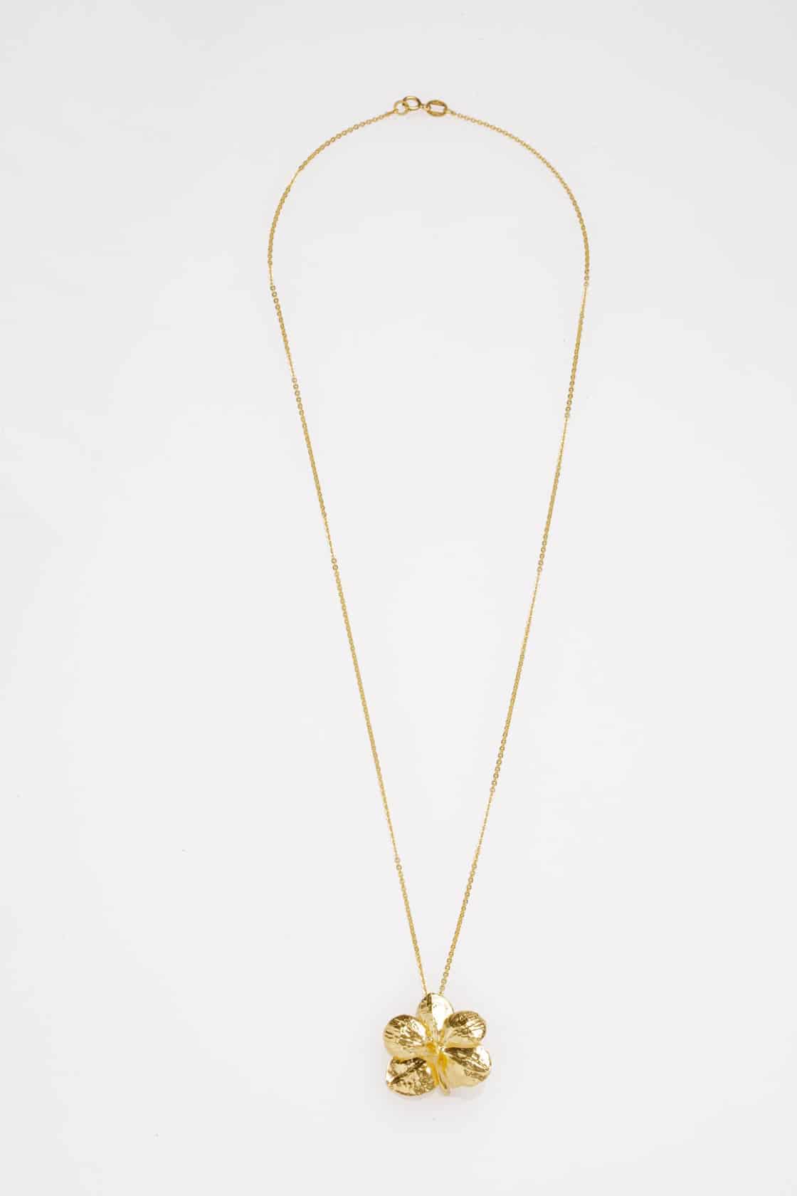 MINI VANDA ORCHID 18K NECKLACE - miniatura 1