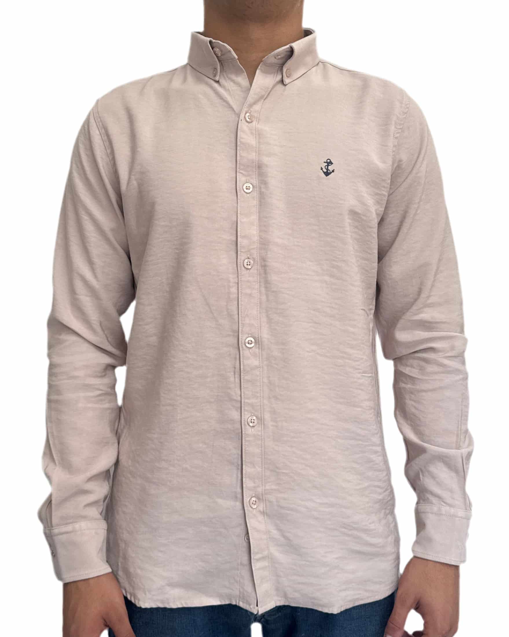 Camisa Beige en rayón - miniatura 2