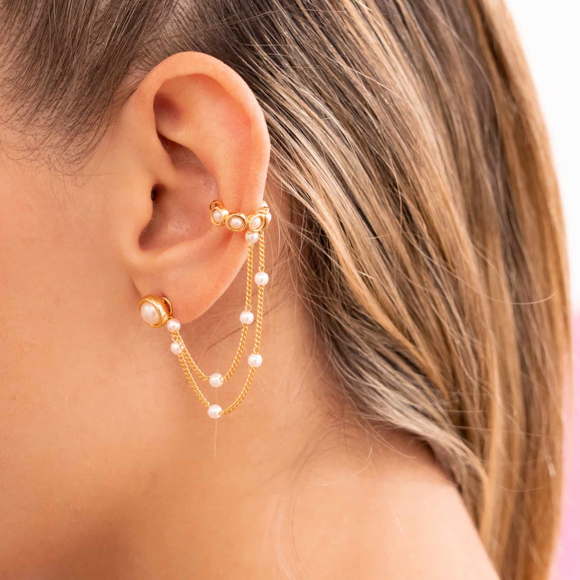 Set Arete 2 en 1 Perlas - miniatura 1