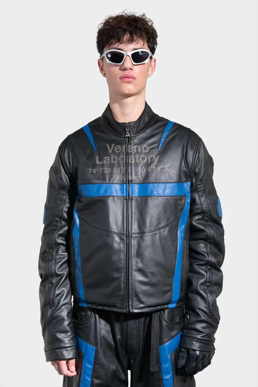 VENENO CHAQUETA CUERO BIKER GO FASTER - miniatura 1
