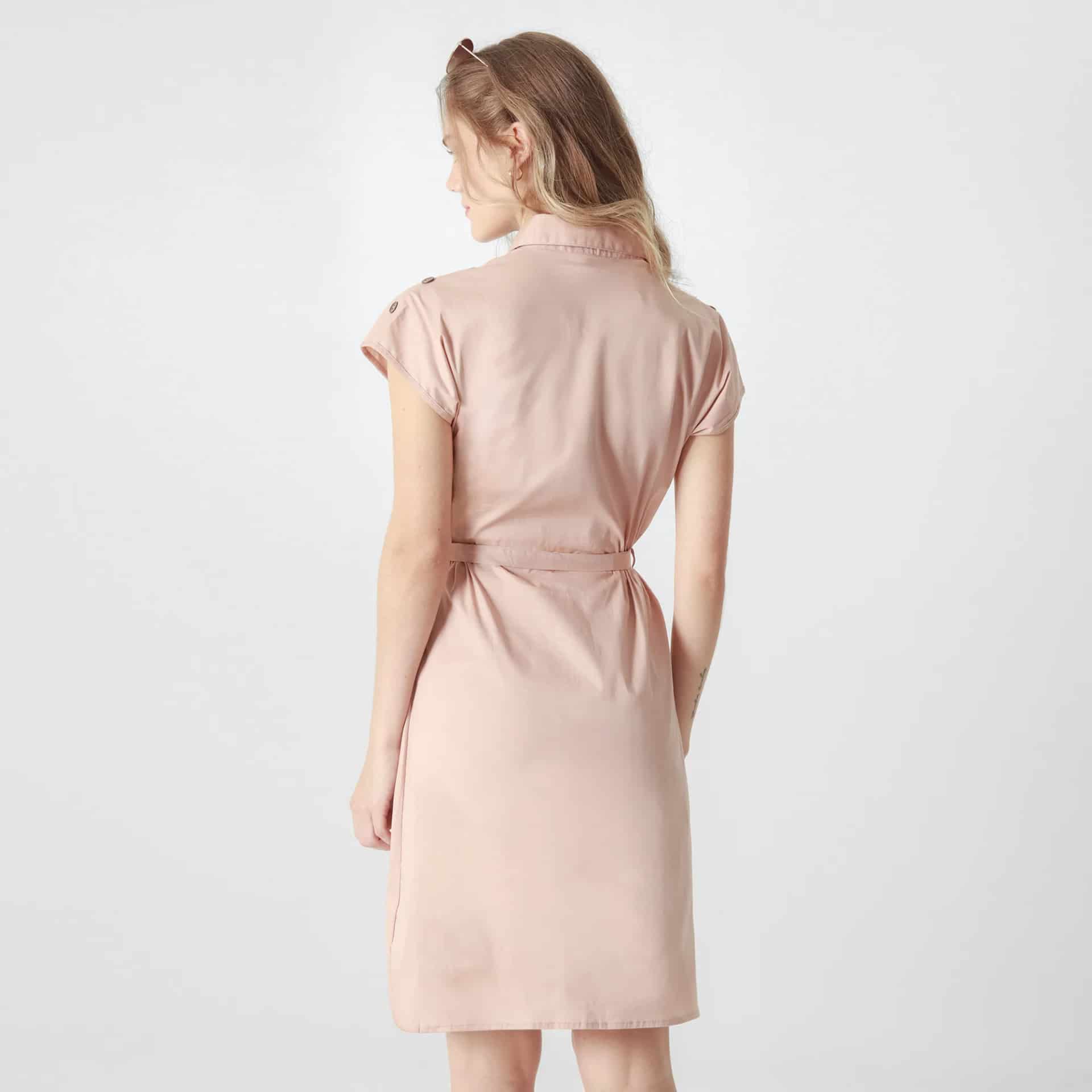 Vestido Cuello Camisero Manga Corta - miniatura 6