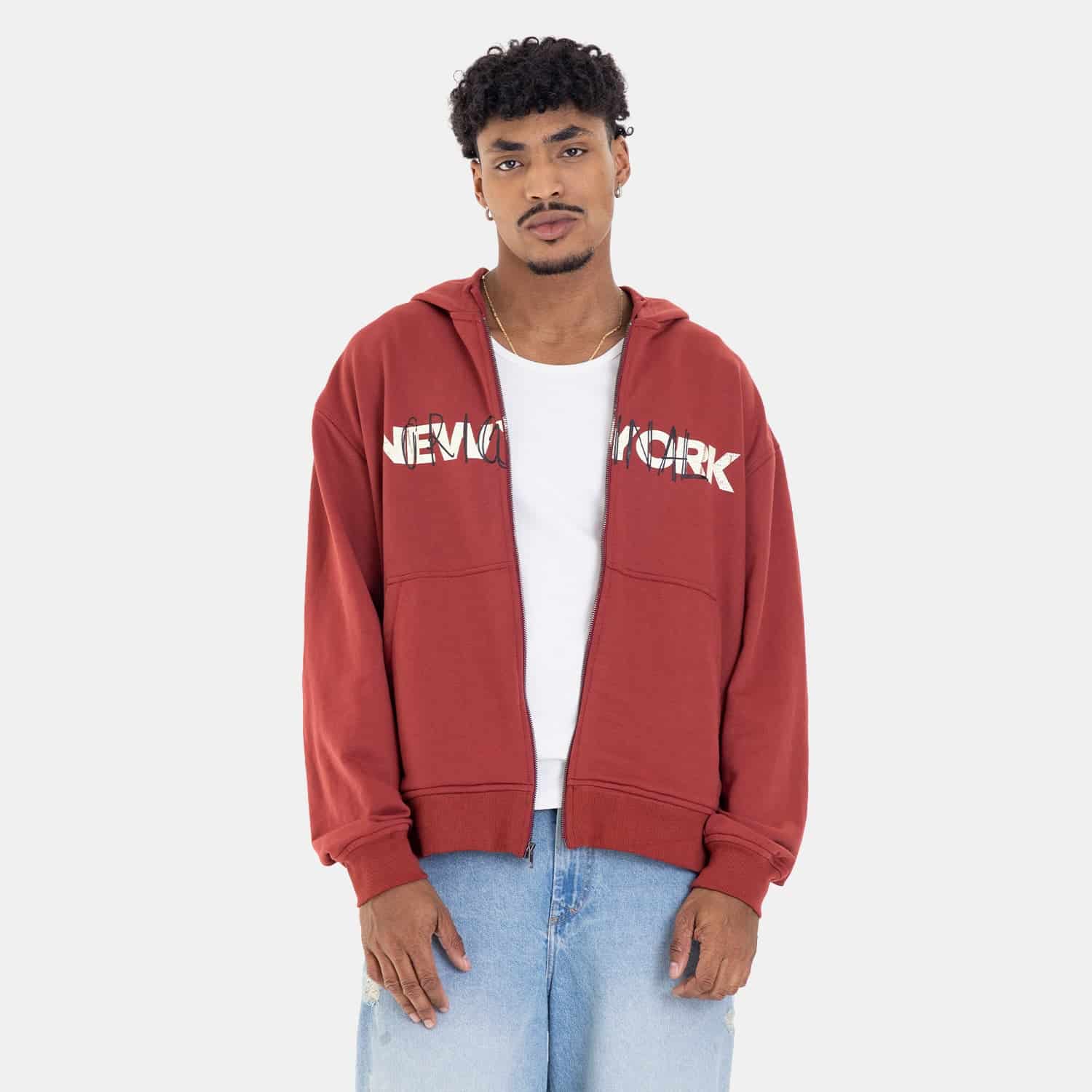 Zip Hoodie Regular Fit Red - miniatura 14