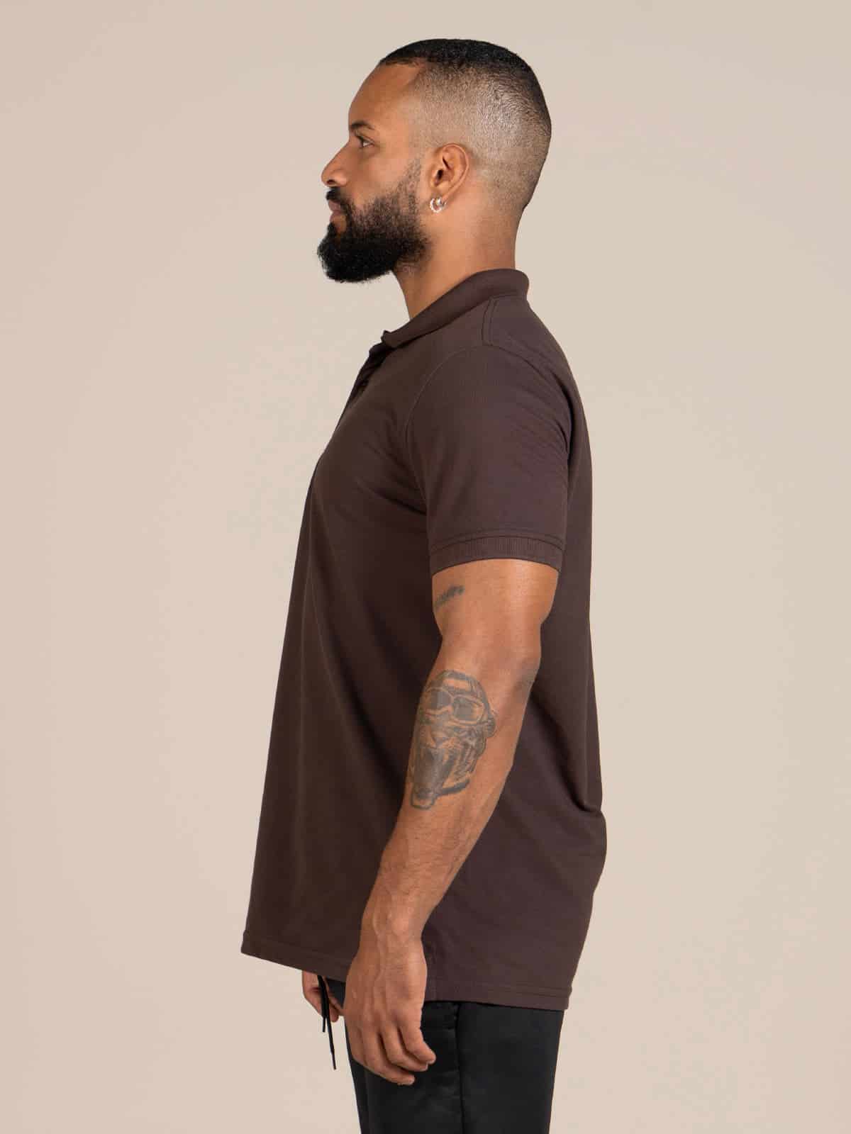 camiseta polo hombre brown - miniatura 3