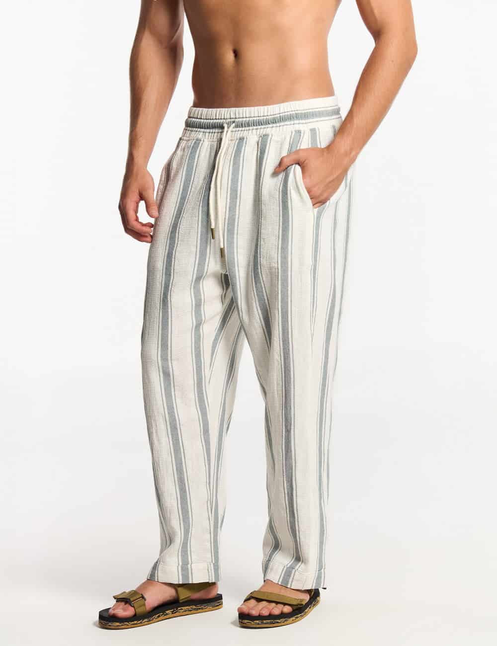 Pantalón Chino  Sealine crudo + verde Hombre - miniatura 1