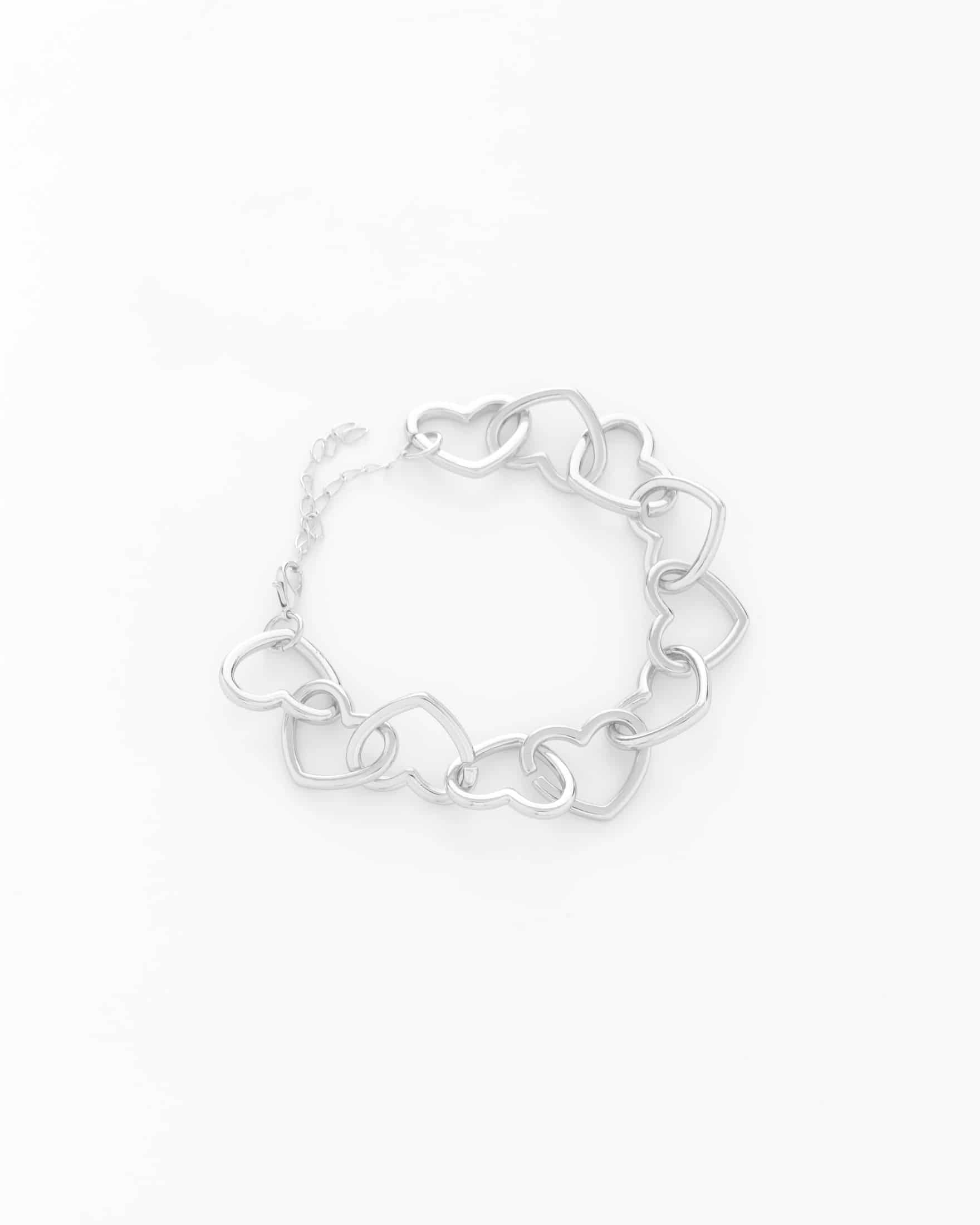 Pulsera Cadena Corazón + Aretes - miniatura 2