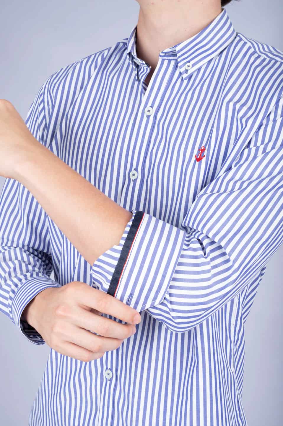 Camisa Rayas Azules A Roja - miniatura 3