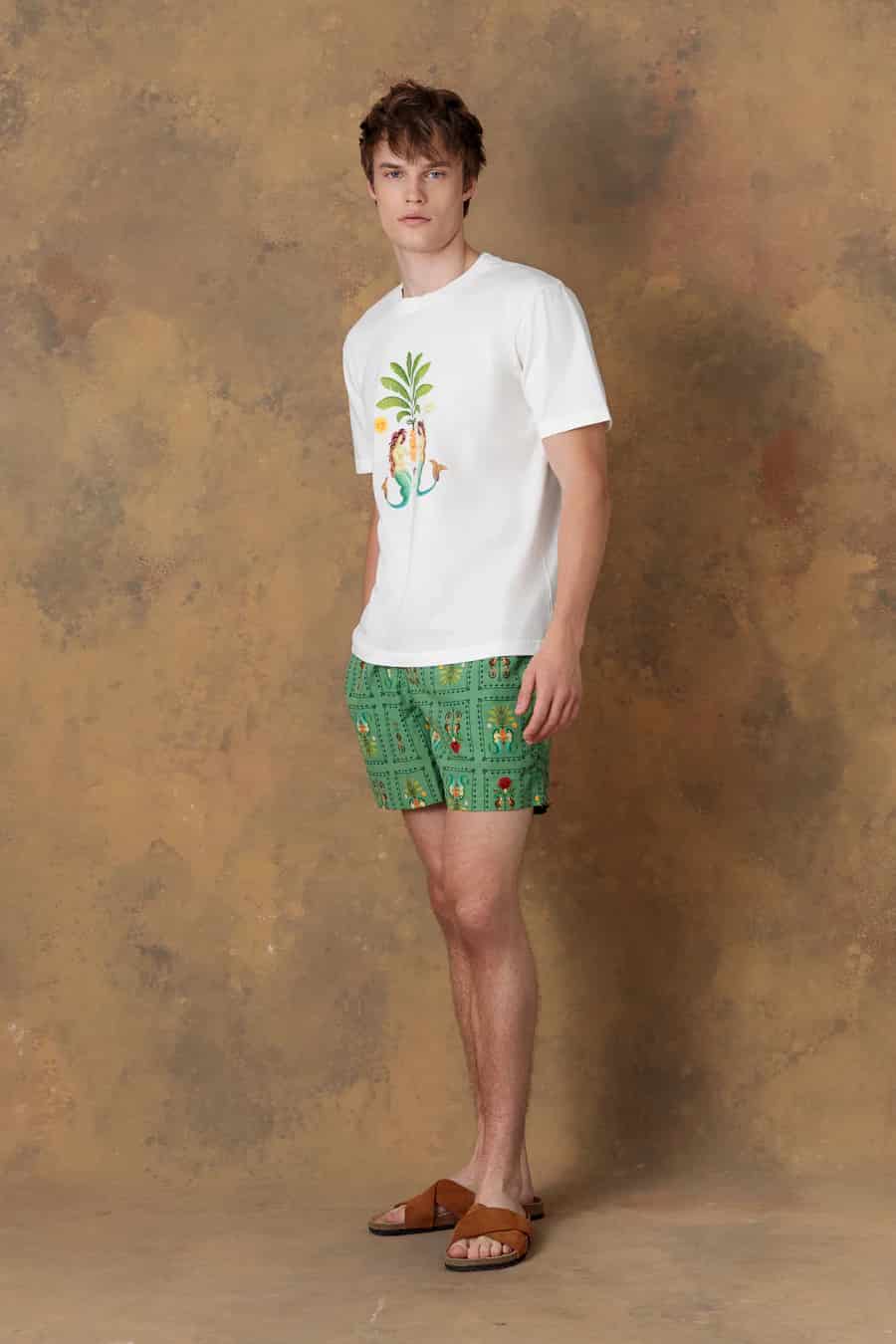 Men's cotton t-shirt amanzi white - miniatura 5