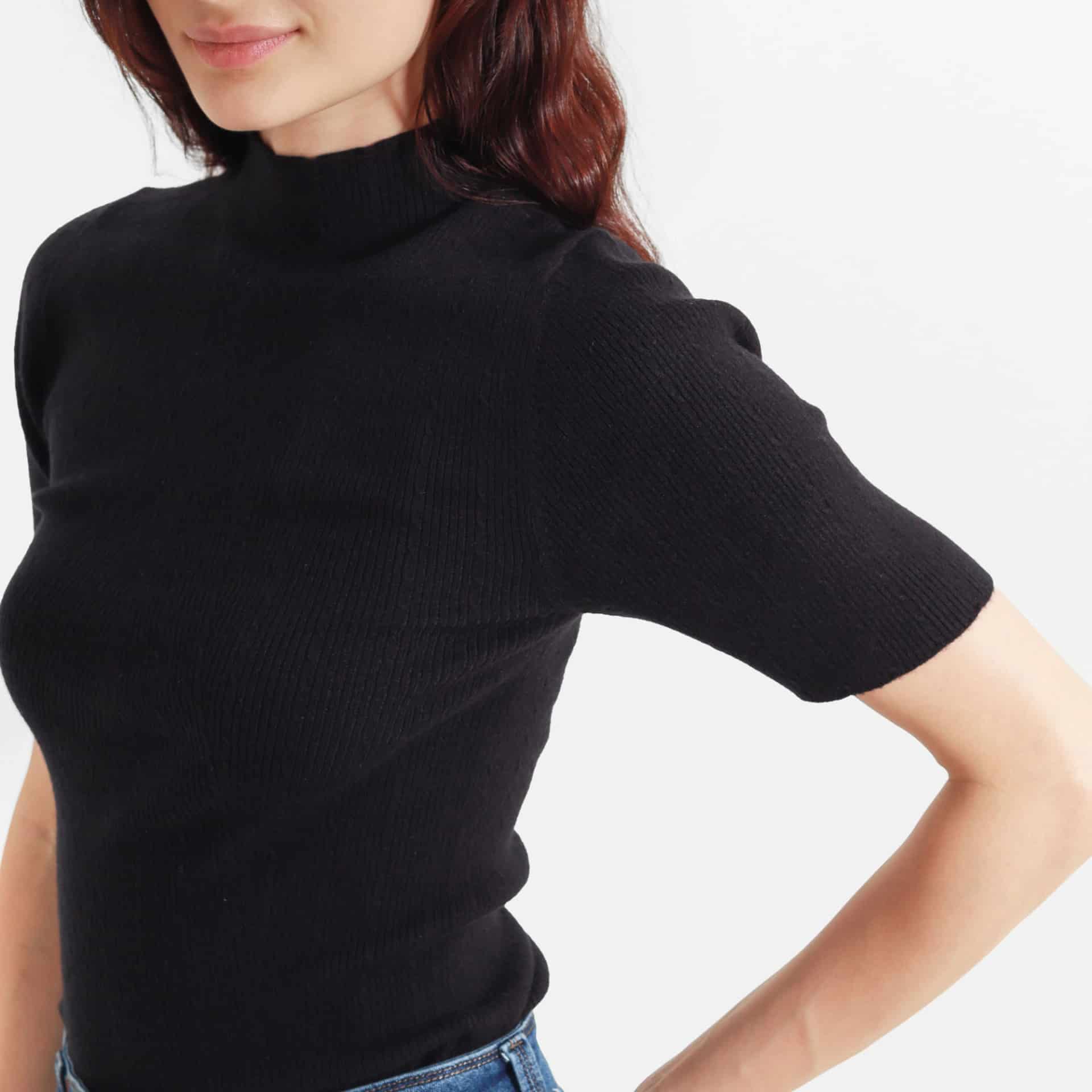 Sweater canale cuello alto manga corta - miniatura 12