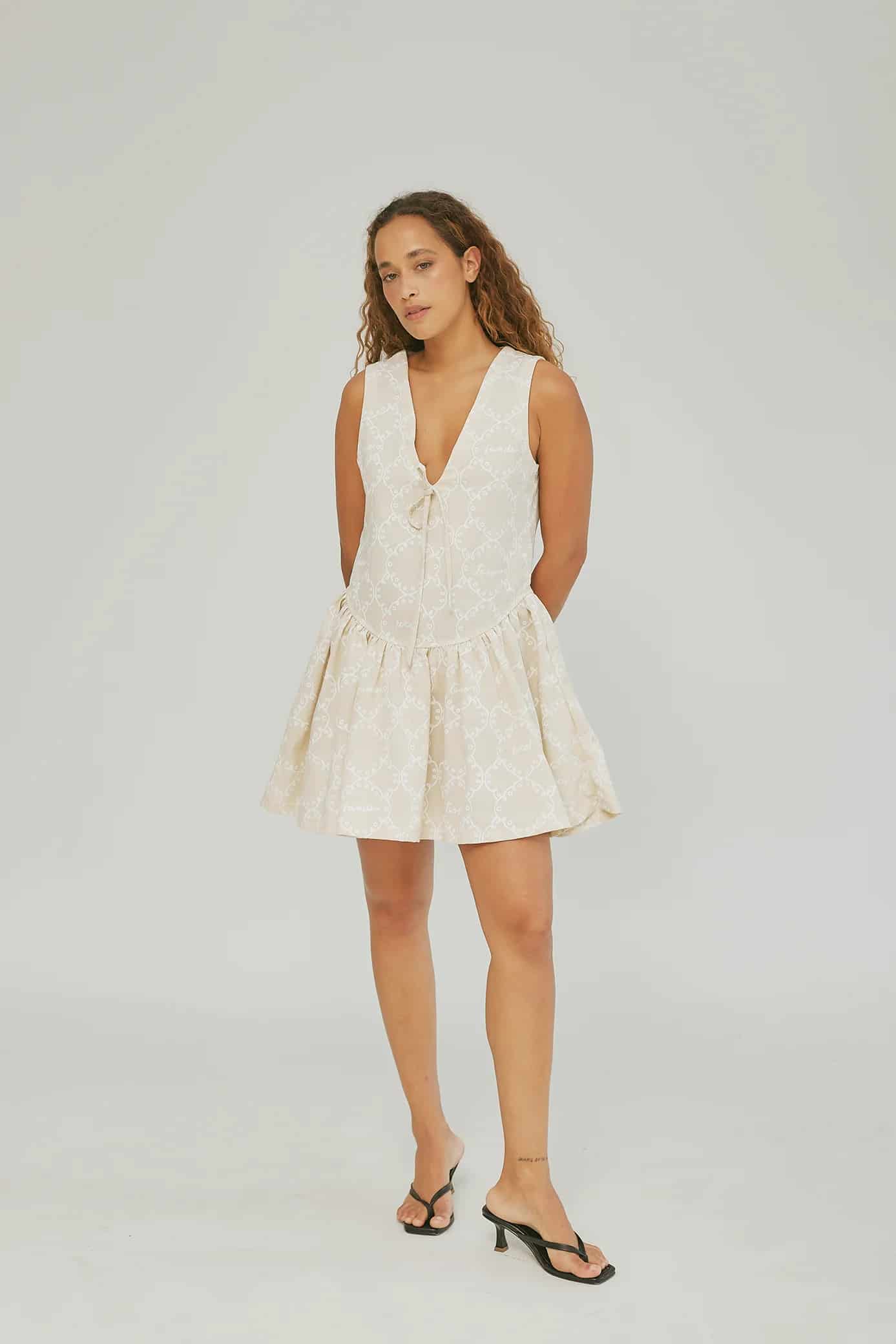 Vestido Azúcar Mantel Crudo - miniatura 4