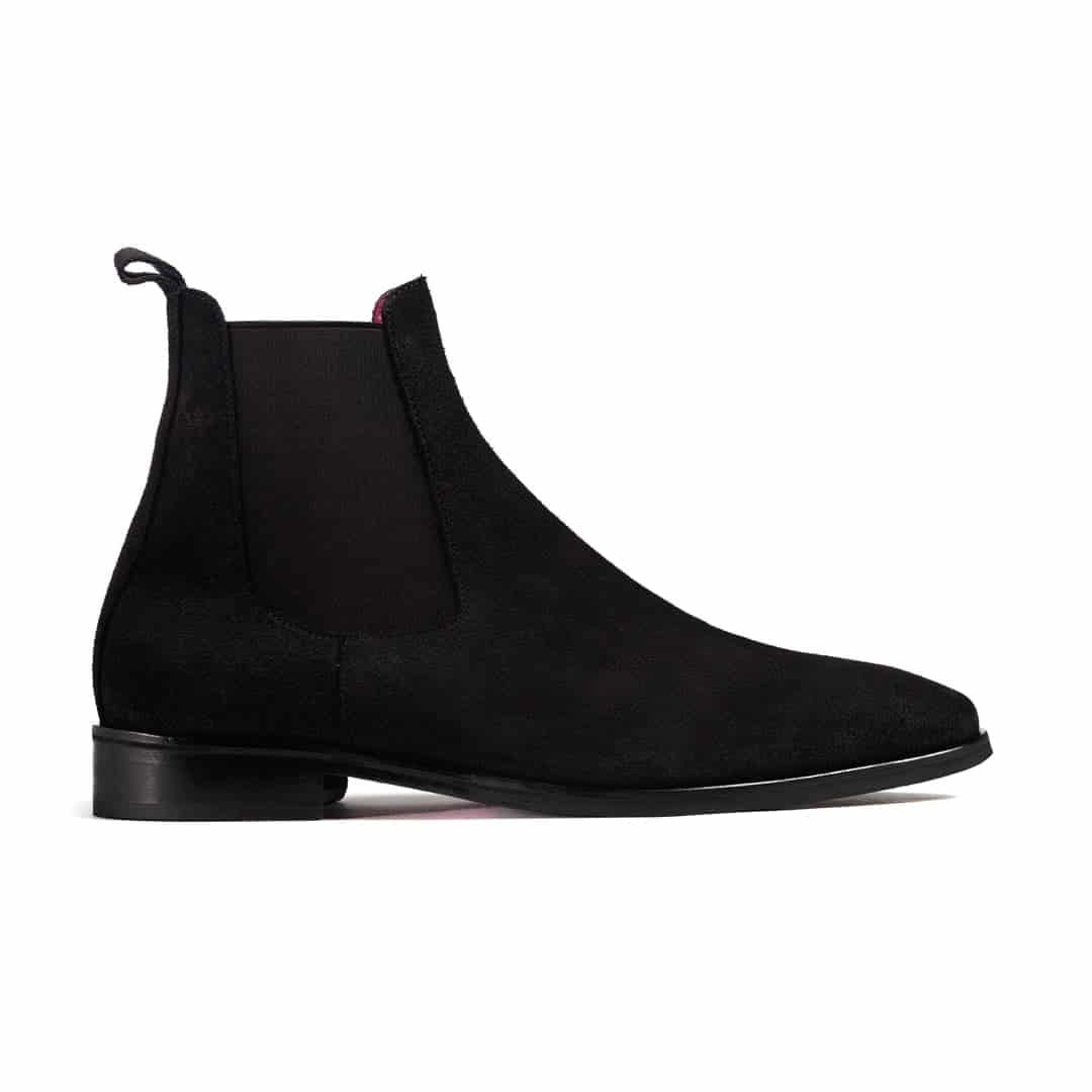 Bota Jacques Gamuza Negro Suela Clásica - miniatura 1
