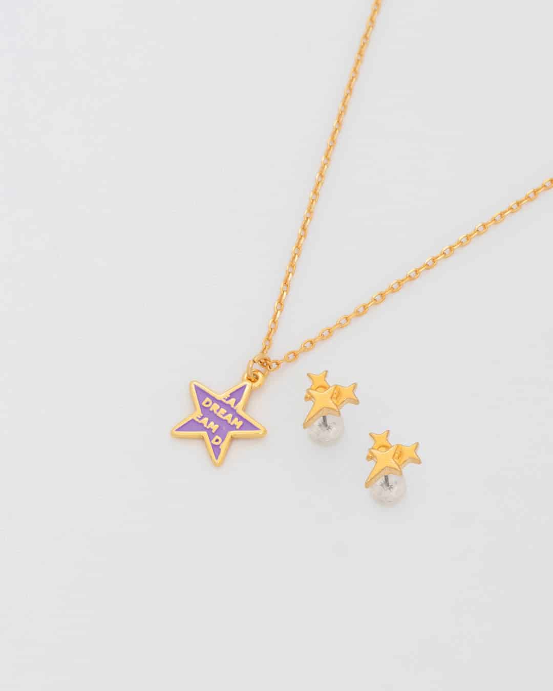 Collar Estrella Letras + Aretes - miniatura 2