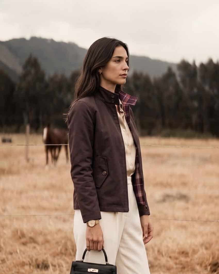 Chaqueta Harrington - Gabardina Café - miniatura 1