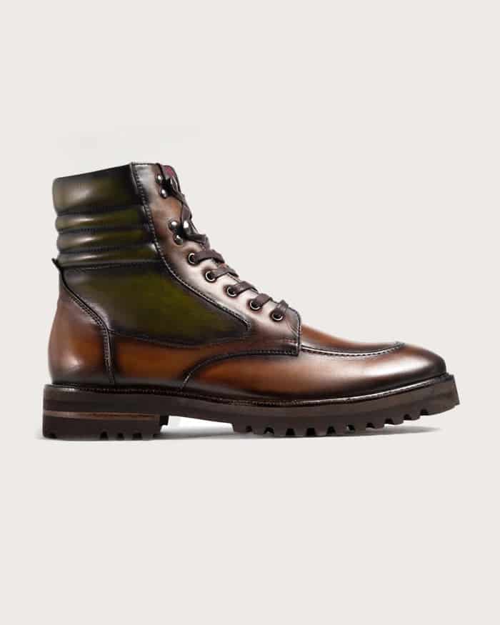 Bota Rocco Caramelo-Verde Suela Ultraliviana - miniatura 1