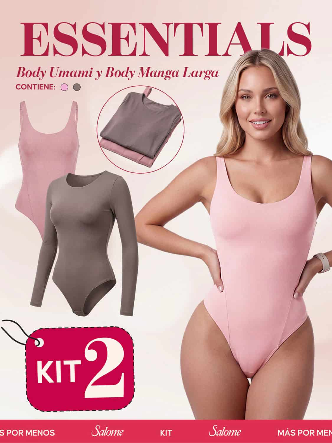 Kit Body Diario Umami Tiras Finas & Manga Larga Microfibra | Salome 5005 + 5008 | 03L5 - miniatura 5